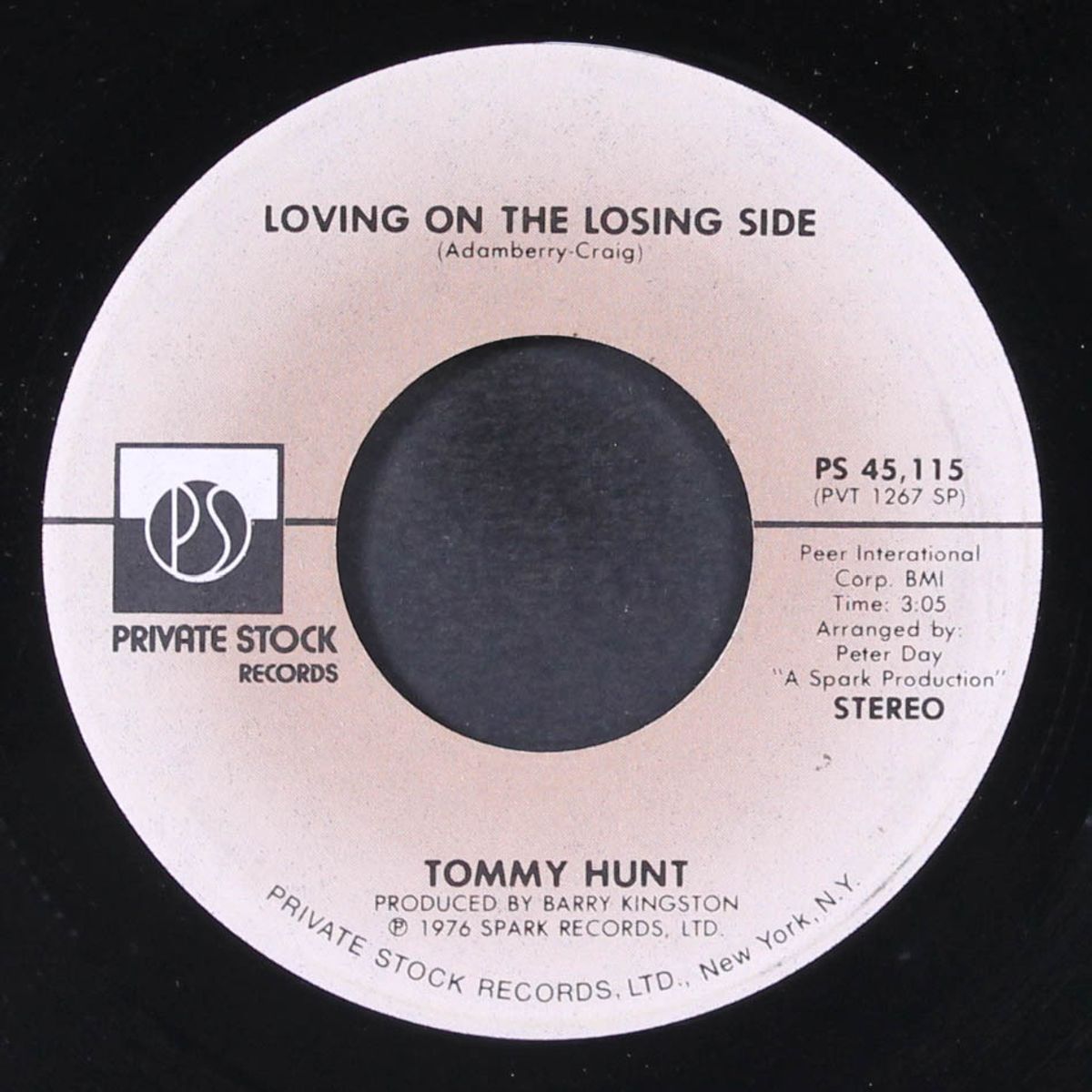 loving on the losing side / sunshine girl by TOMMY HUNT
