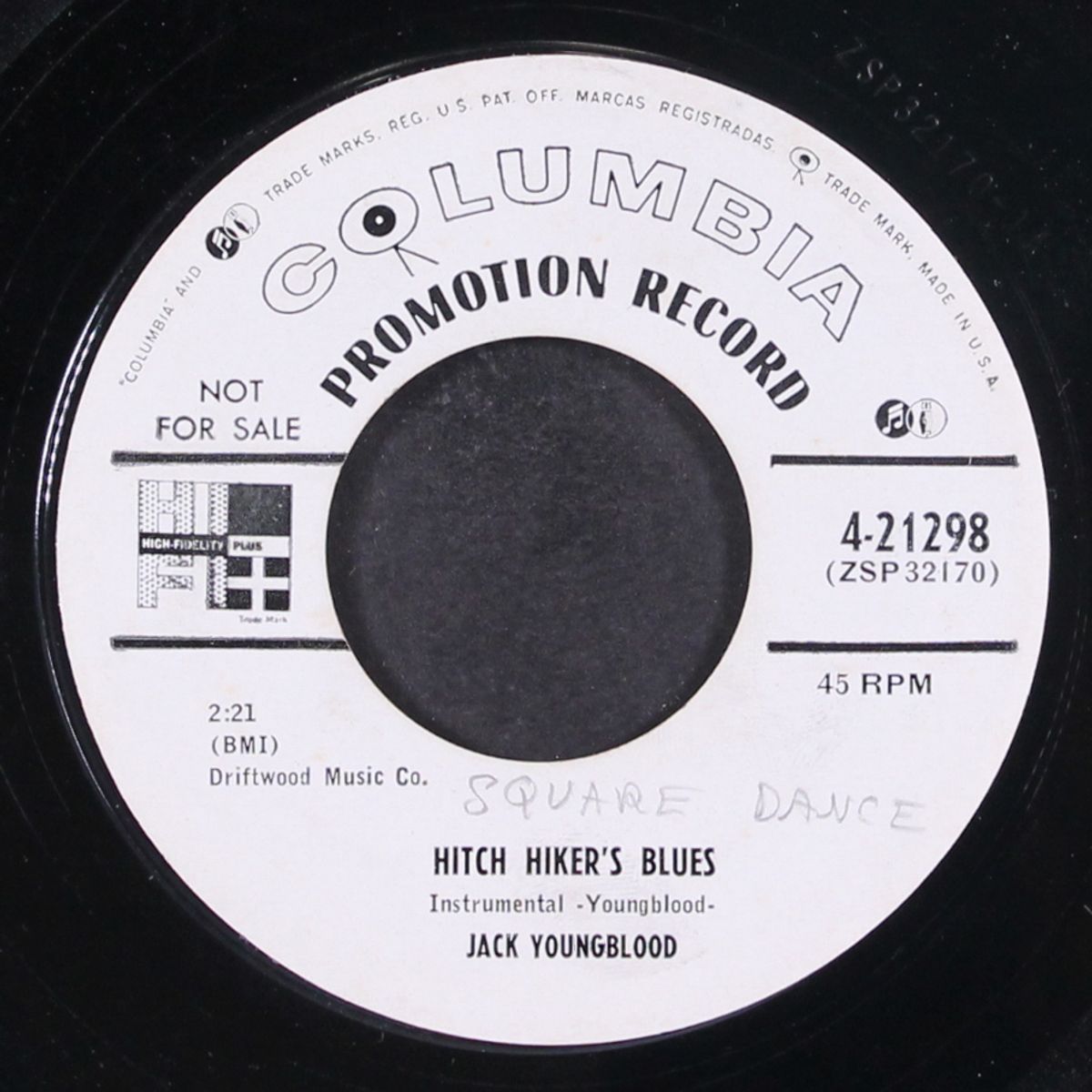 hitch hiker's blues / twinkle twinkle by JACK YOUNGBLOOD