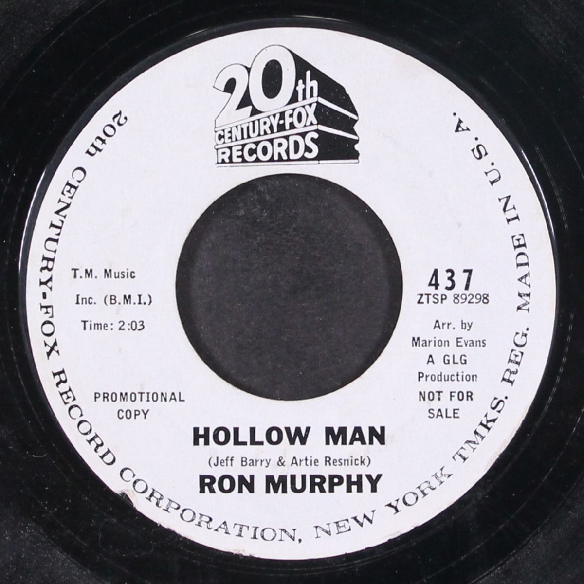 hollow man / three unspoken words by RON MURPHY