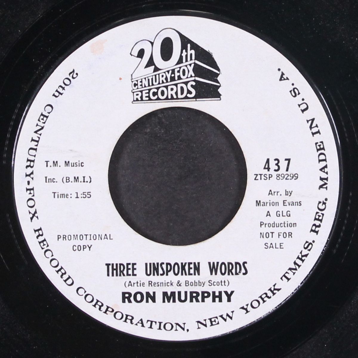 hollow man / three unspoken words by RON MURPHY