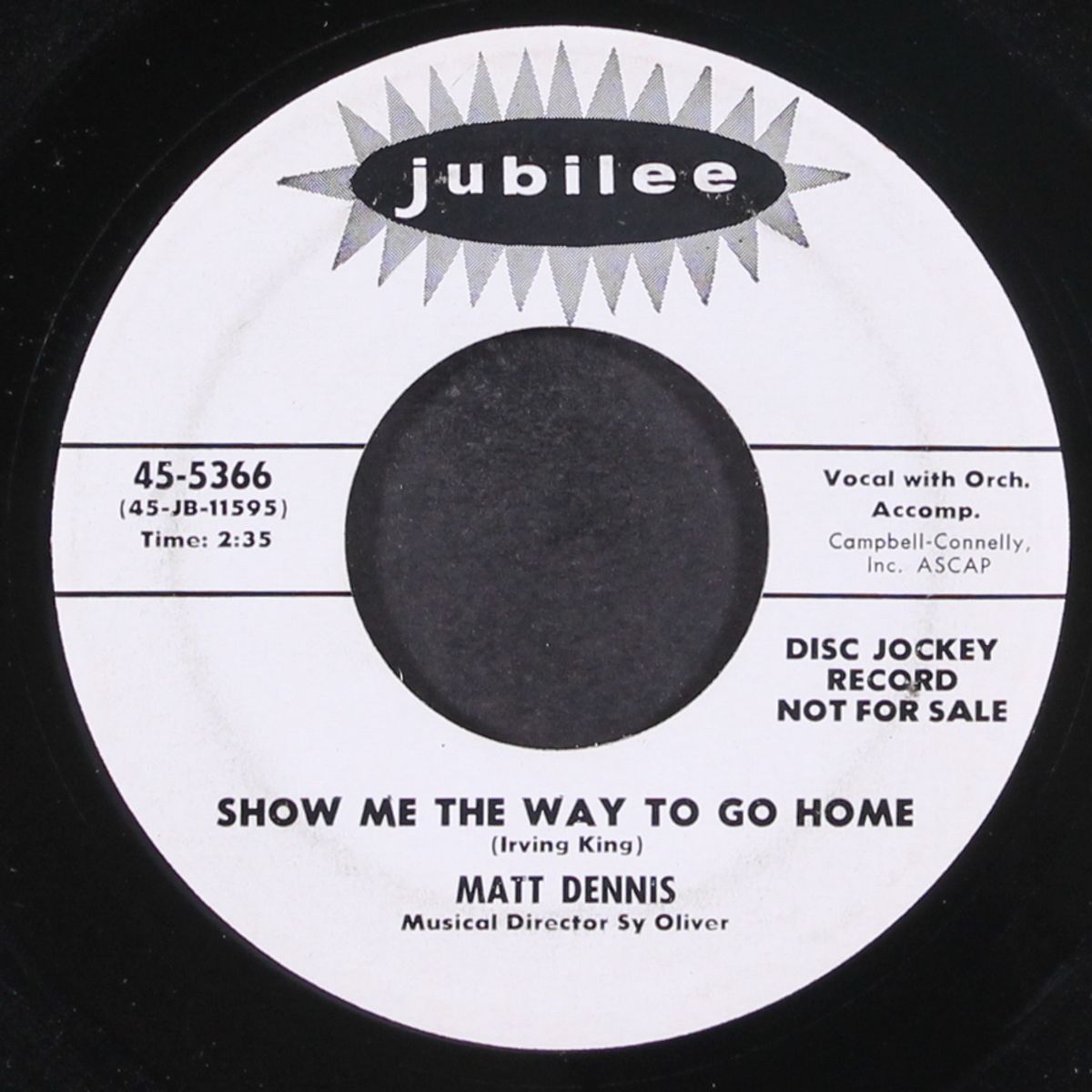 show me the way to go home / you make me feel at home by MATT DENNIS