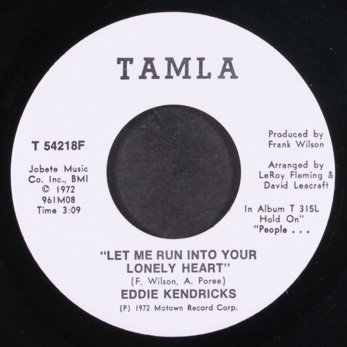 let me run into your lonely heart by EDDIE KENDRICKS