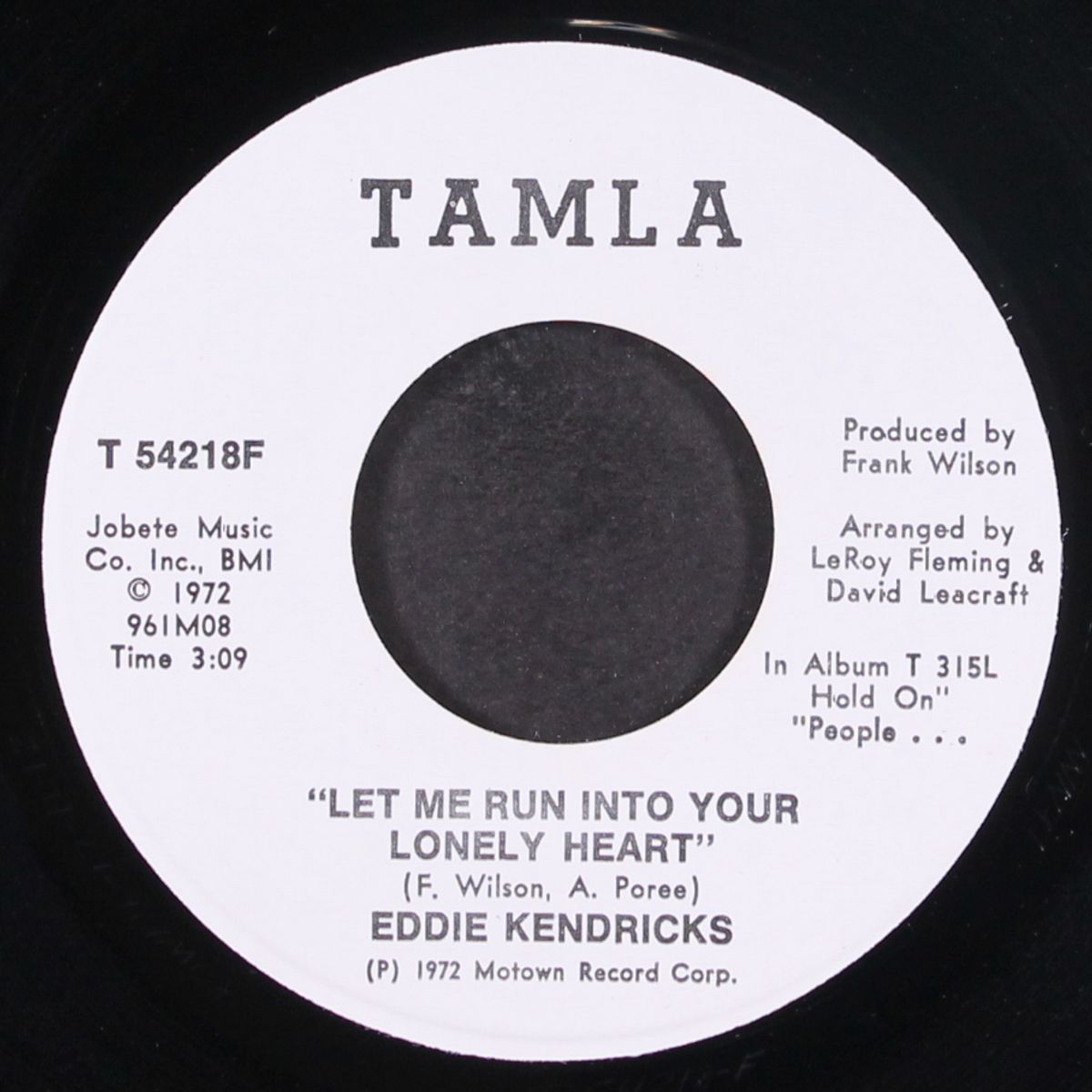 let me run into your lonely heart by EDDIE KENDRICKS
