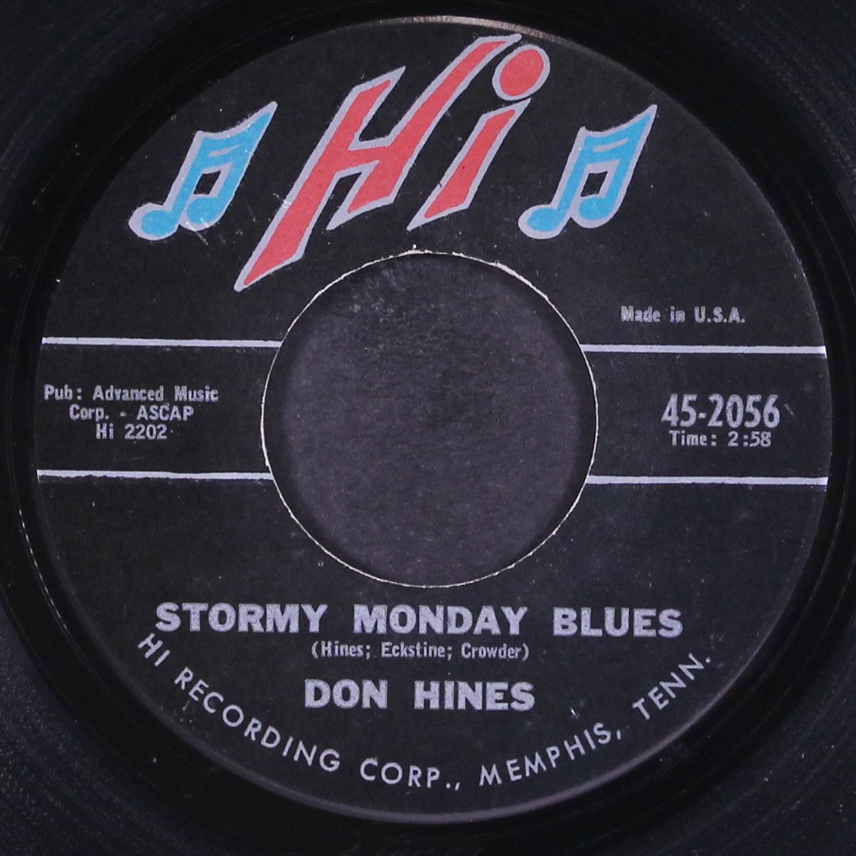 stormy monday blues / please accept my love by DON HINES