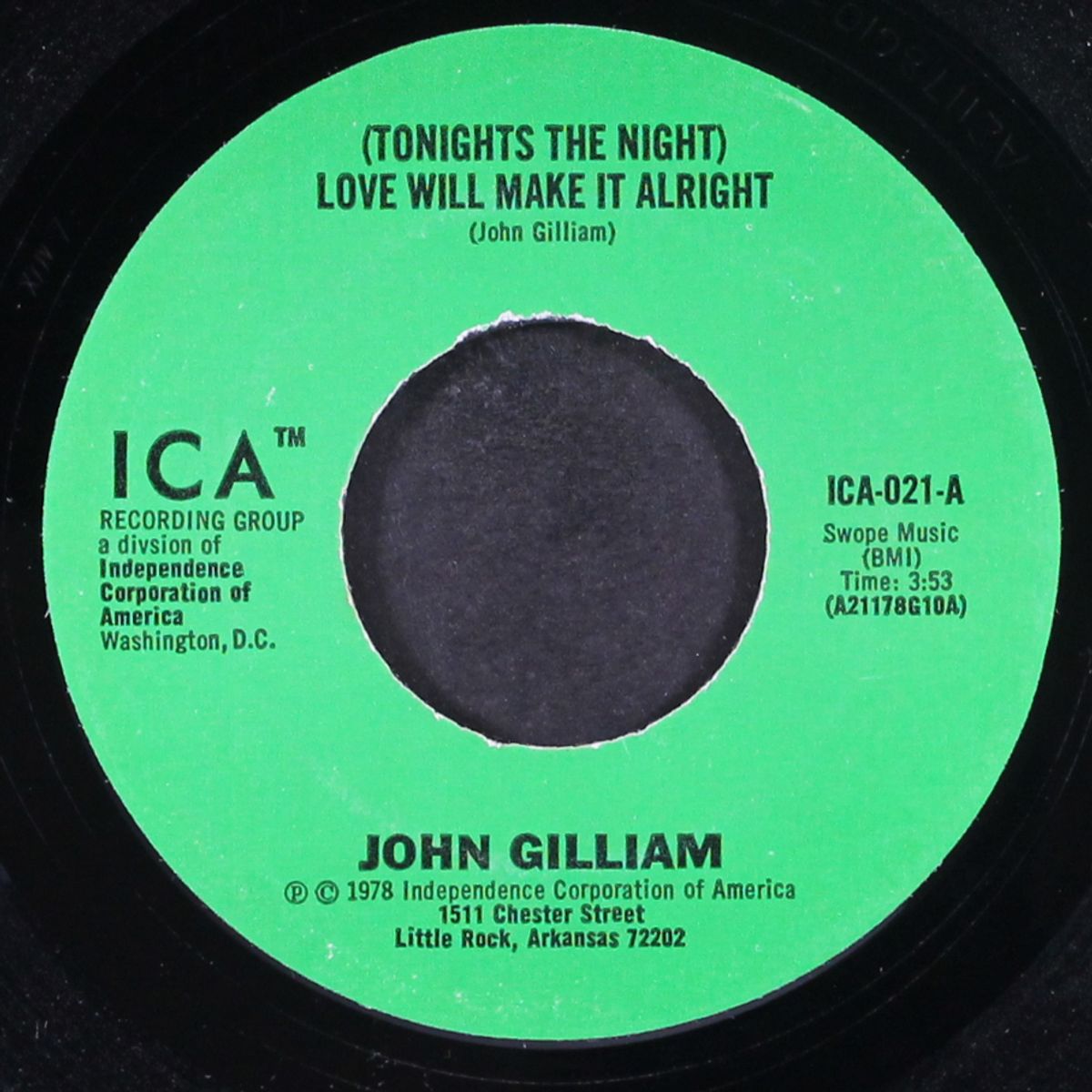 love will make it alright by JOHN GILLIAM