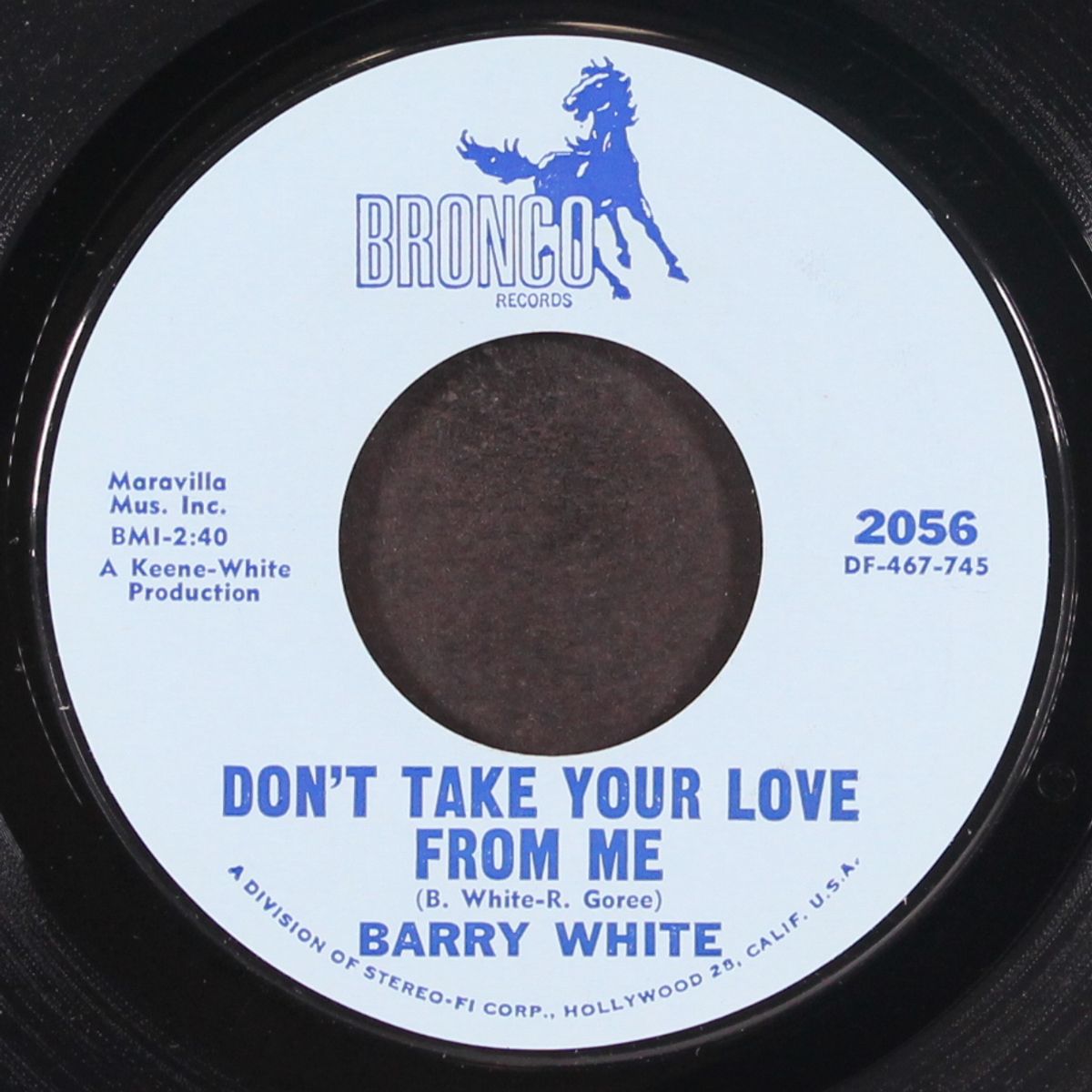 all in the run of a day / don't take your love from me by BARRY WHITE