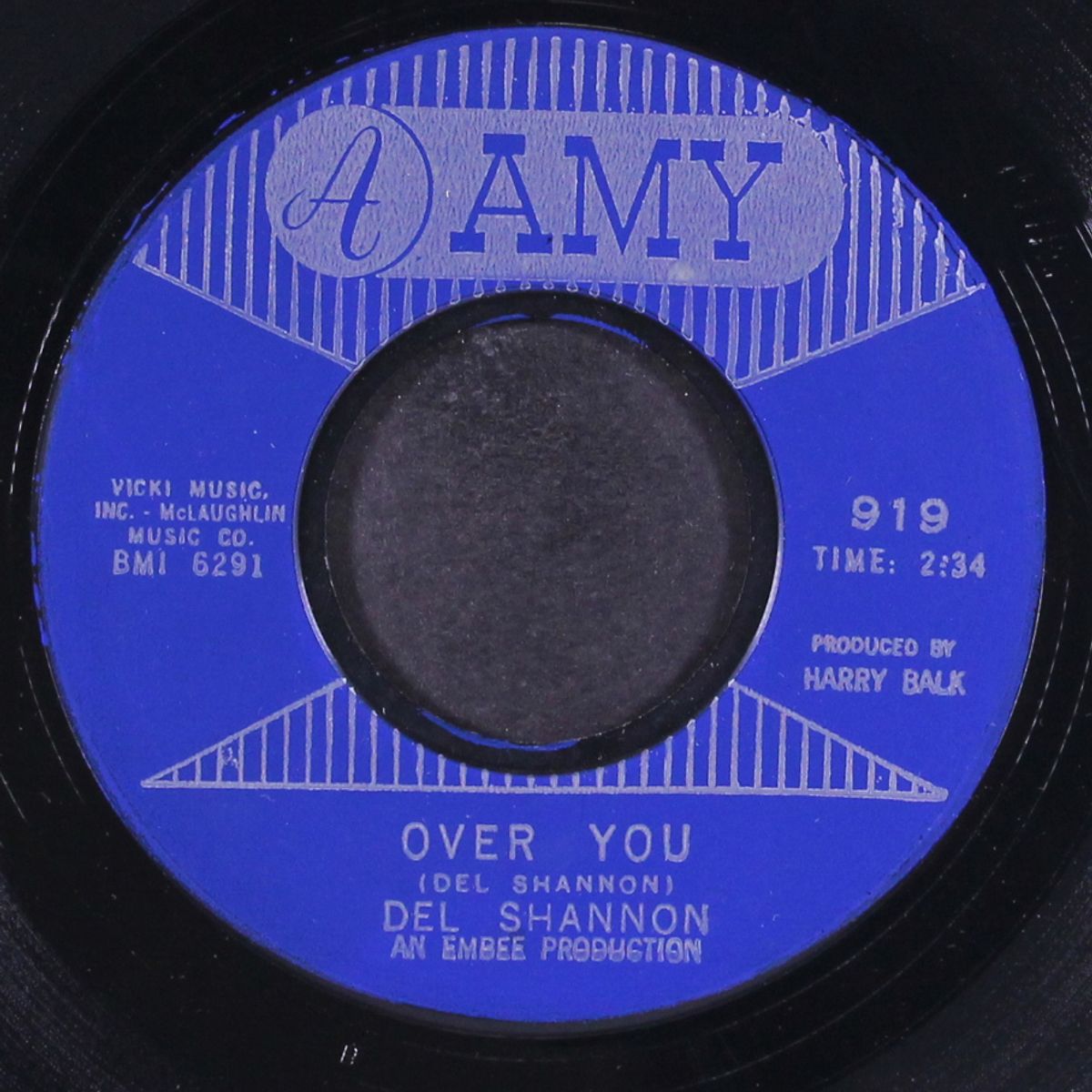 stranger in town / over you by DEL SHANNON