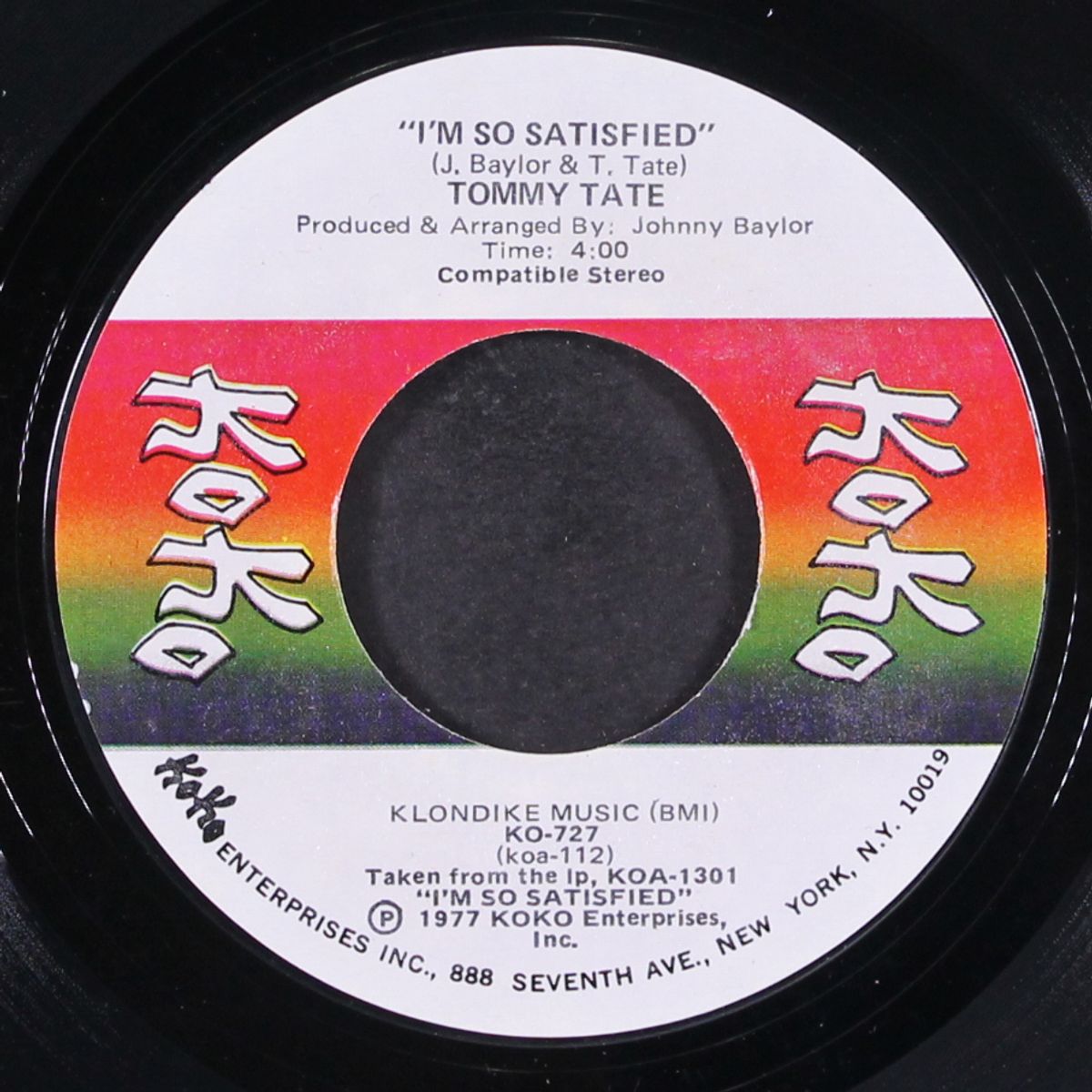 i'm so satisfied / if you ain't man enough by TOMMY TATE