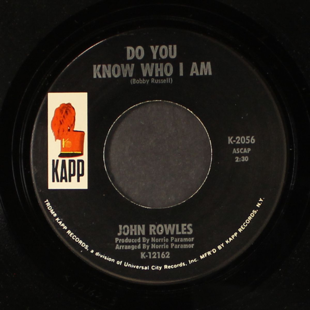 do you know who i am / it takes a fool like me by JOHN ROWLES