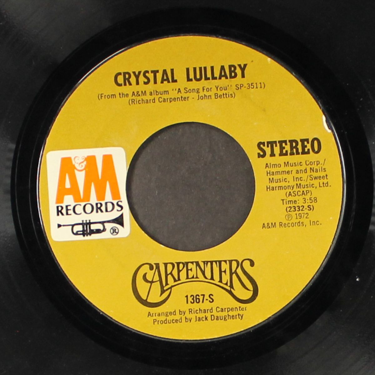 goodbye to love / crystal lullaby by CARPENTERS