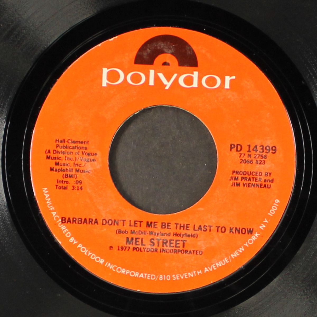 barbara don't let me be the last to know / my friend the jukebox by MEL STREET