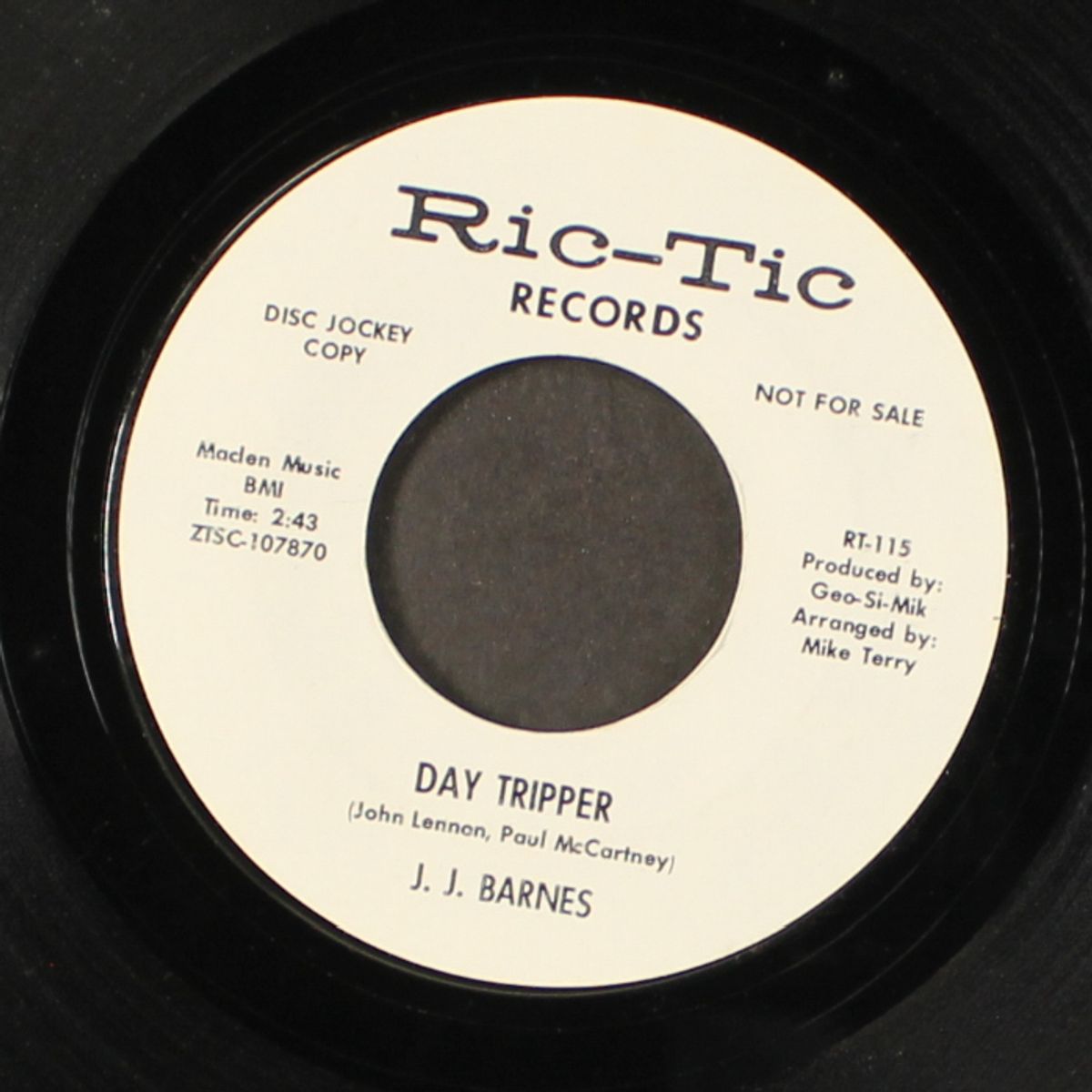 day tripper / don't bring me bad news by J.J. BARNES