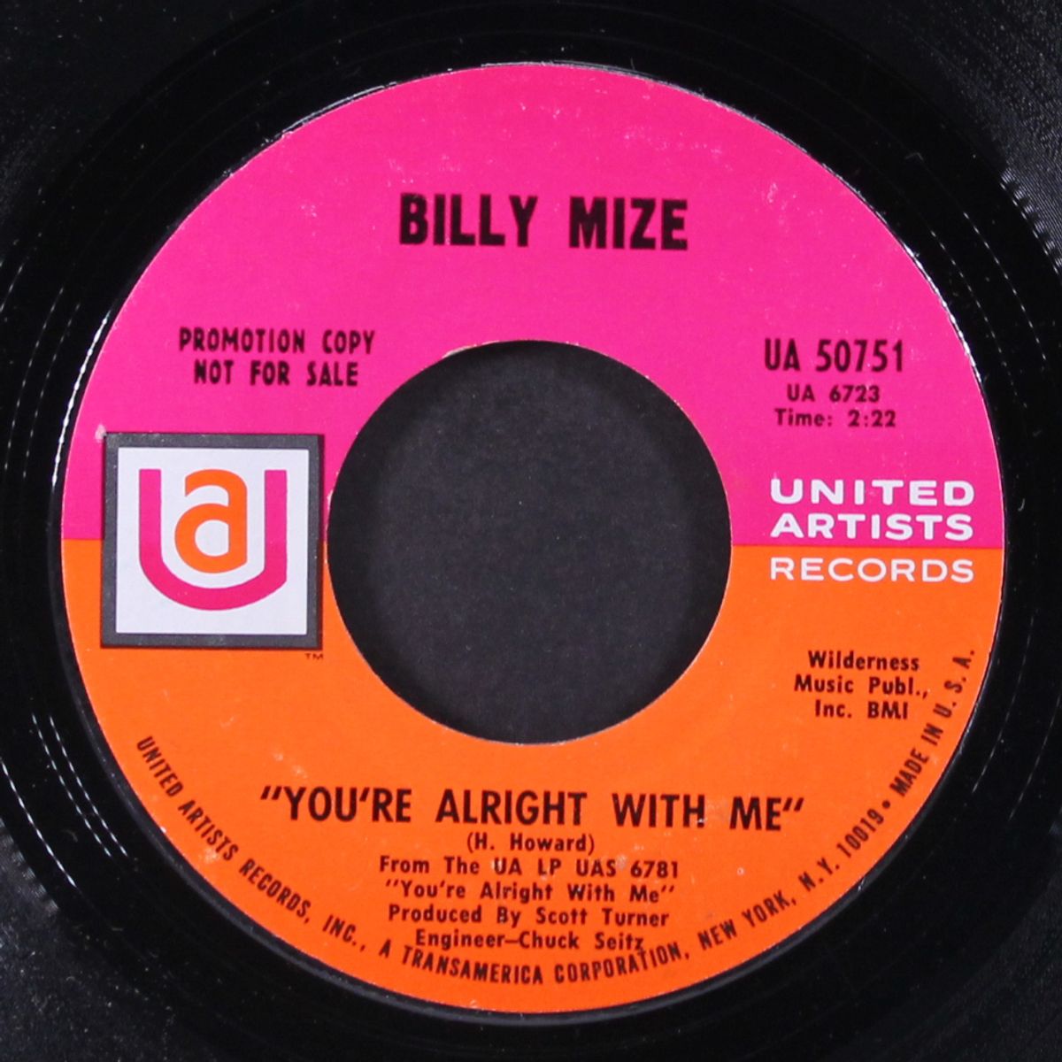 you're alright with me / i forgot more than you'll ever know by BILLY MIZE