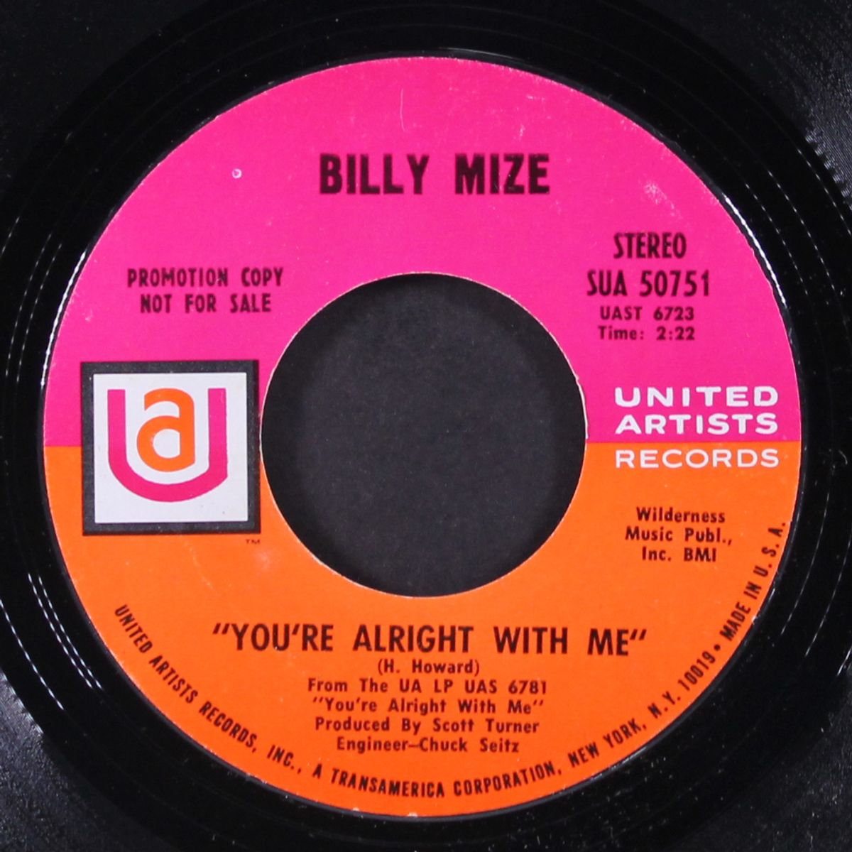 you're alright with me / i forgot more than you'll ever know by BILLY MIZE