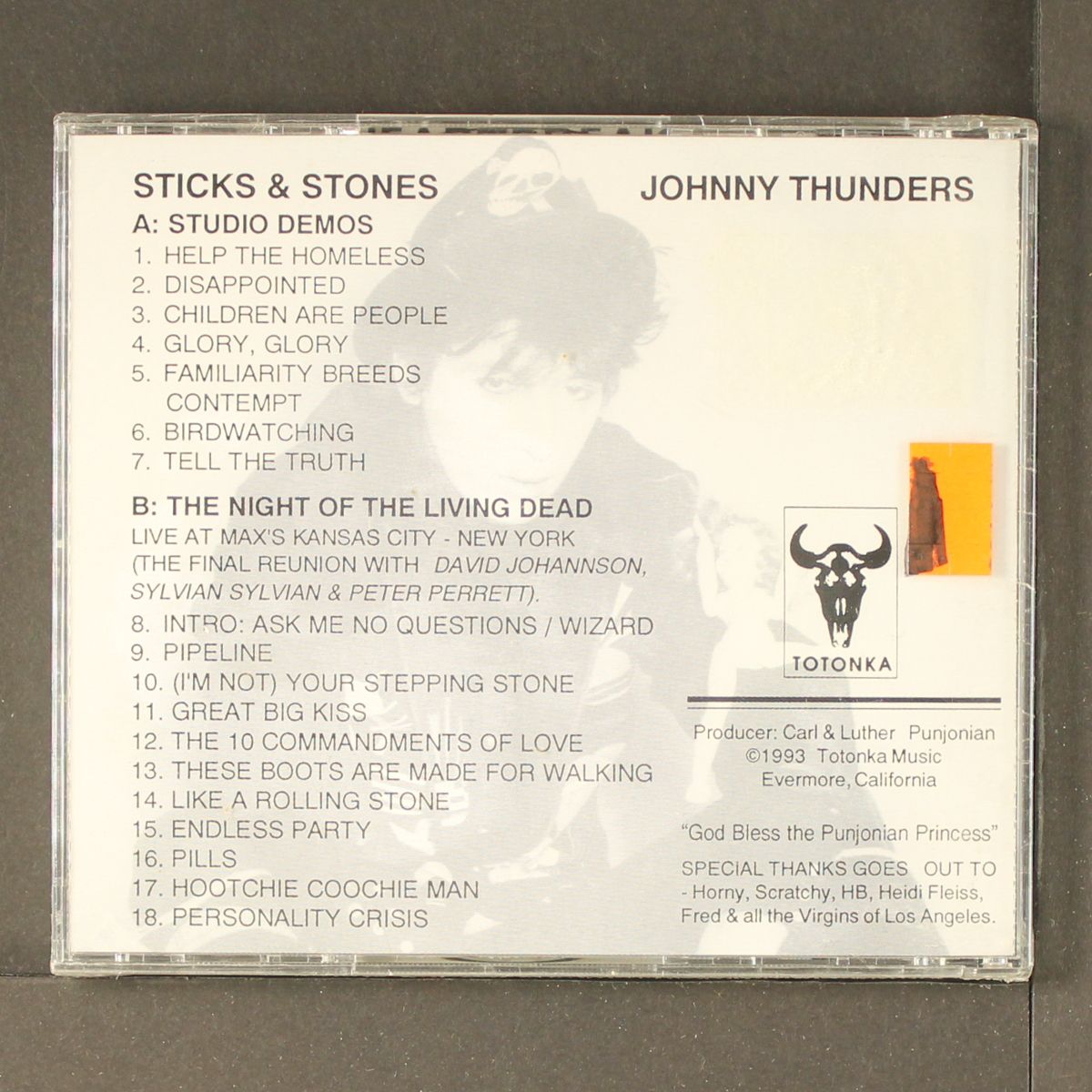 sticks & stones by JOHNNY THUNDERS