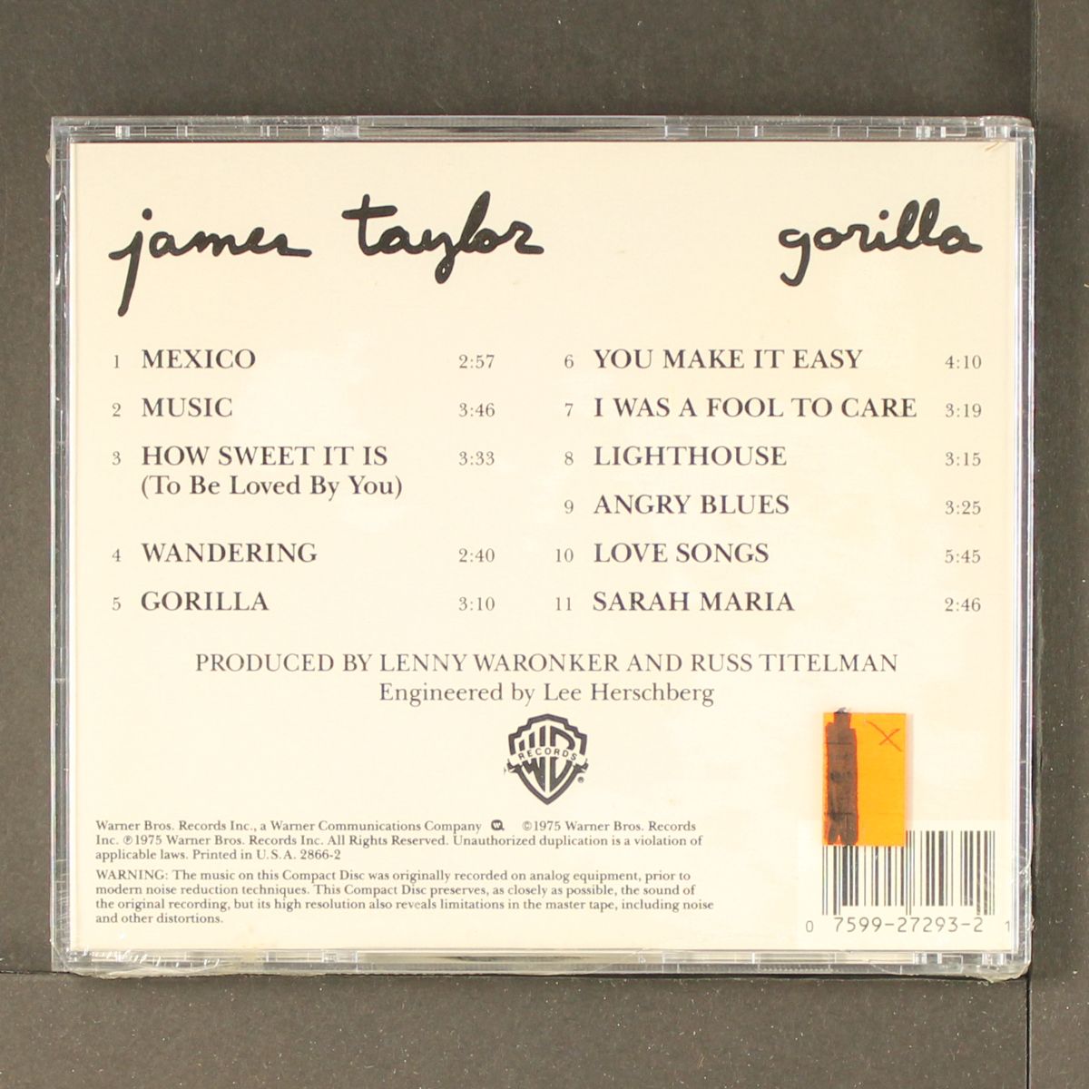 gorilla by JAMES TAYLOR