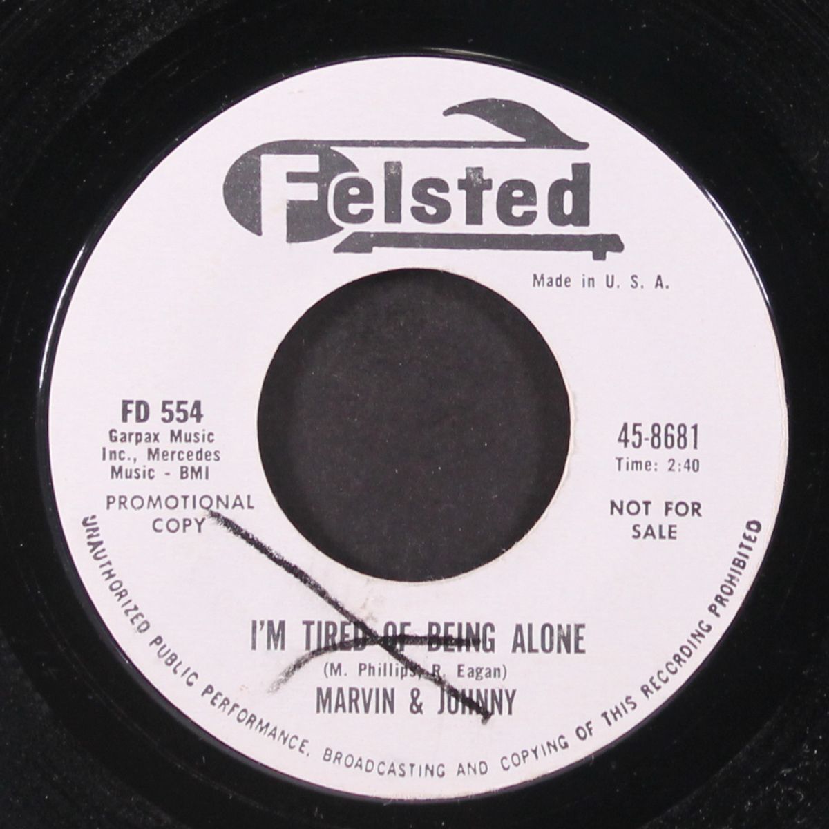 hot biscuits and gravy / i'm tired of being alone by MARVIN & JOHNNY
