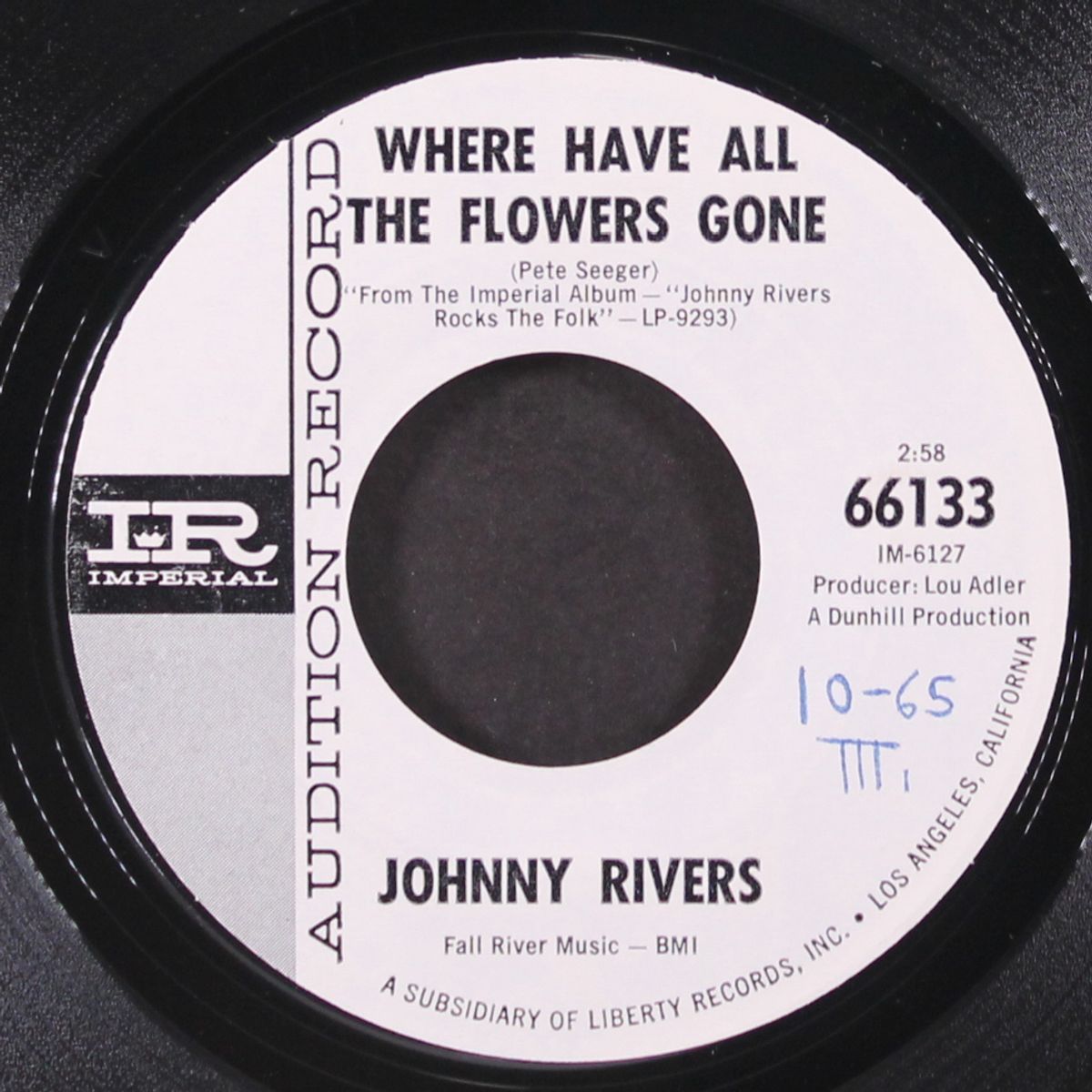 where have all the flowers gone / love me while you can by JOHNNY RIVERS