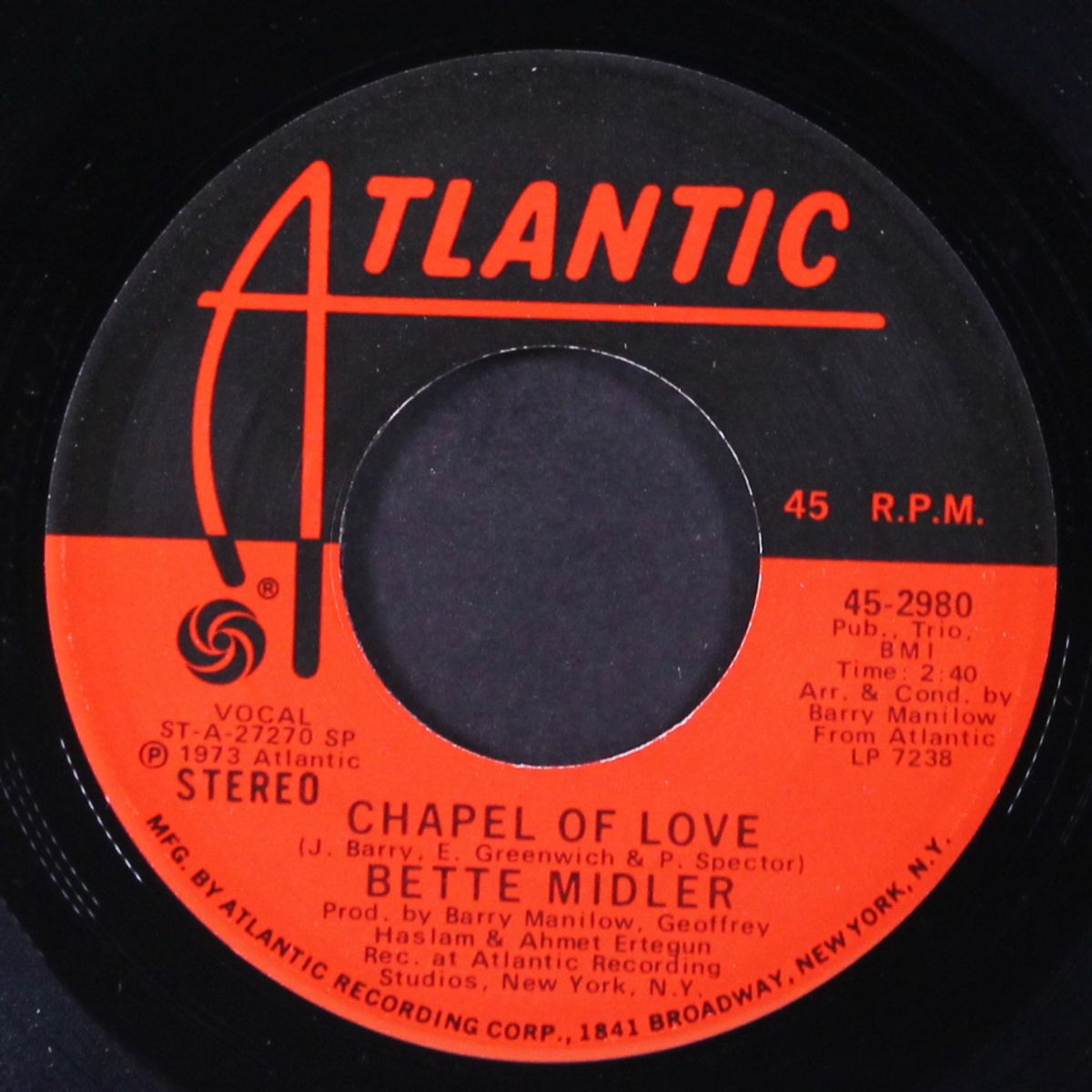 friends / chapel of love by BETTE MIDLER