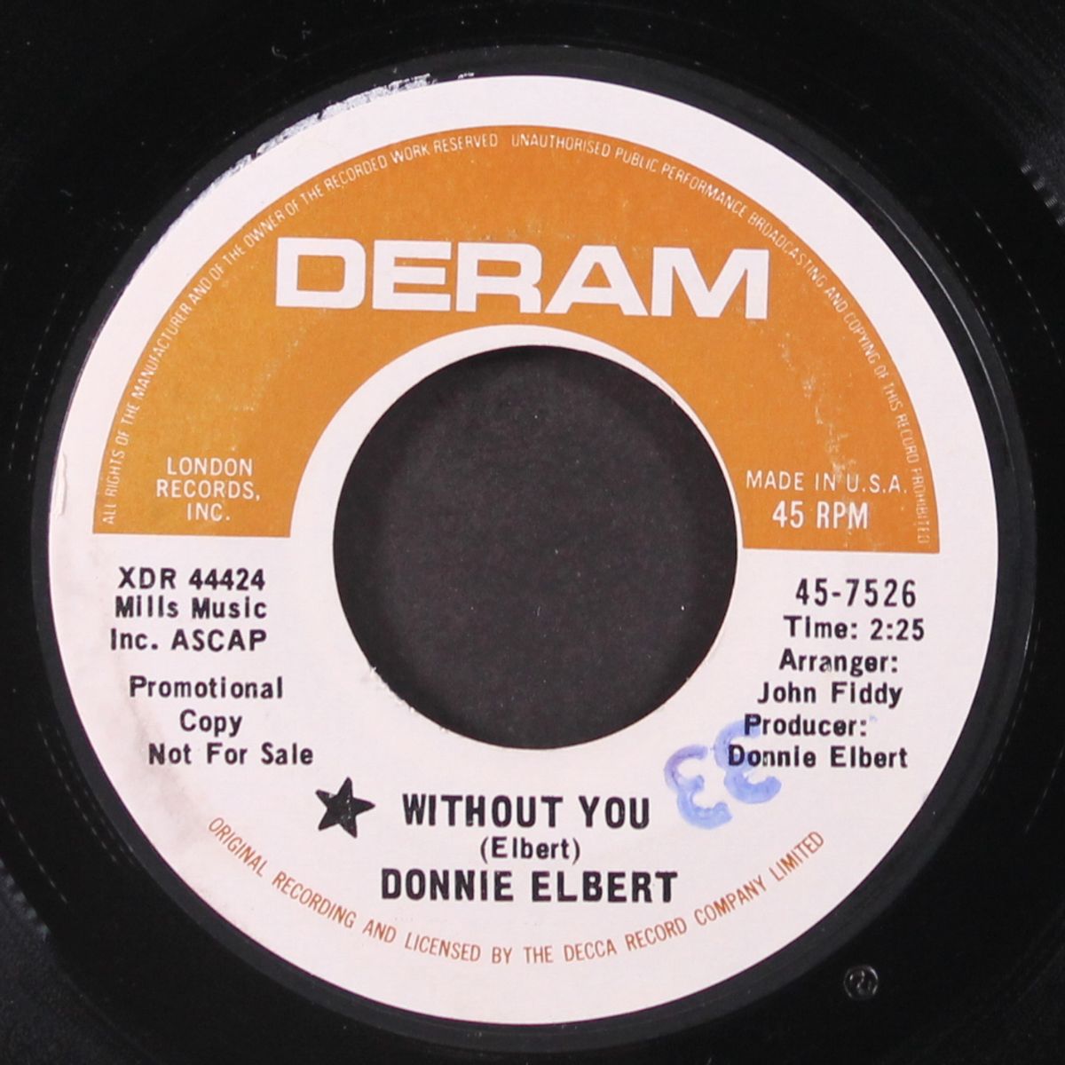 without you / baby please come home by DONNIE ELBERT