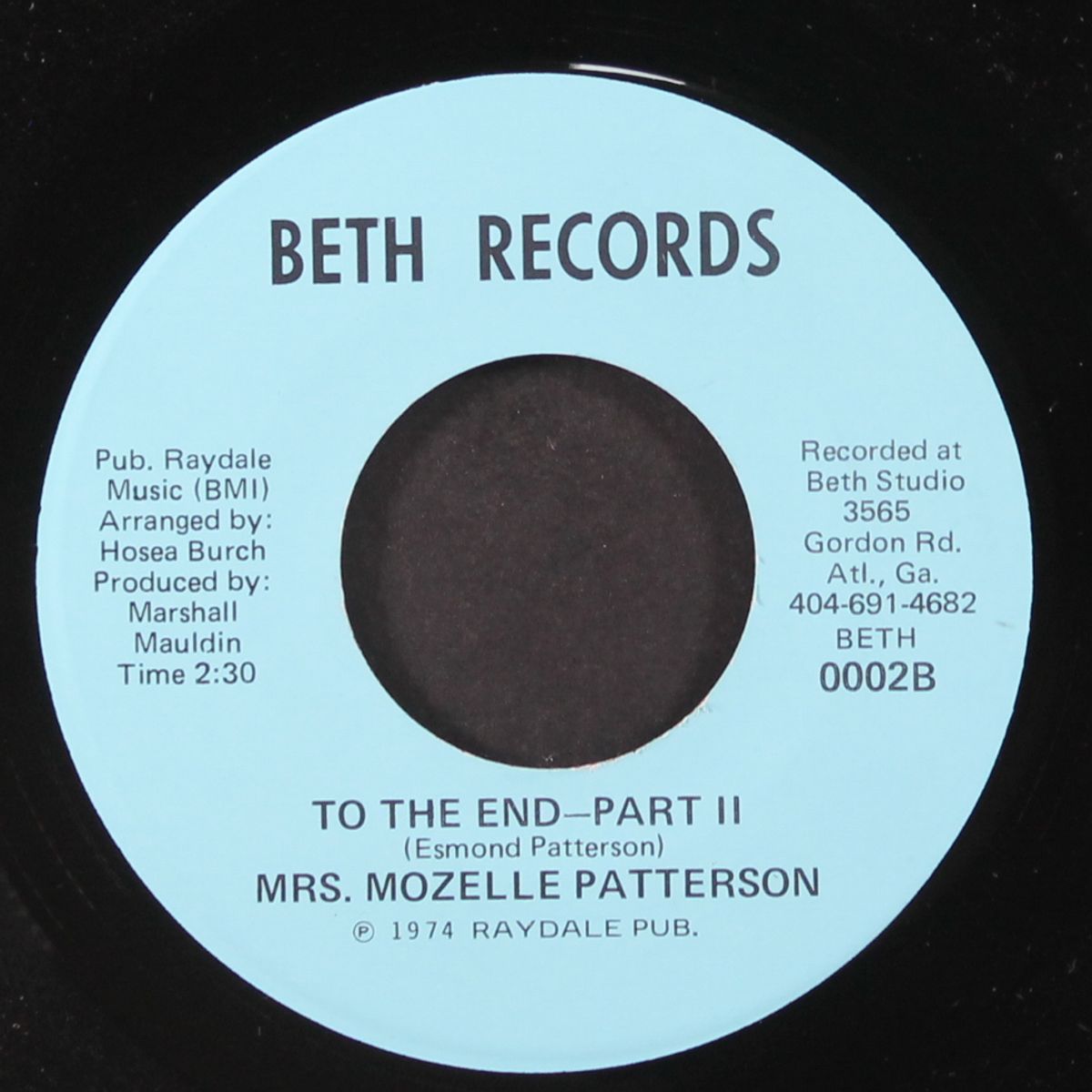to the end / part 2 by MRS. MOZELLE PATTERSON