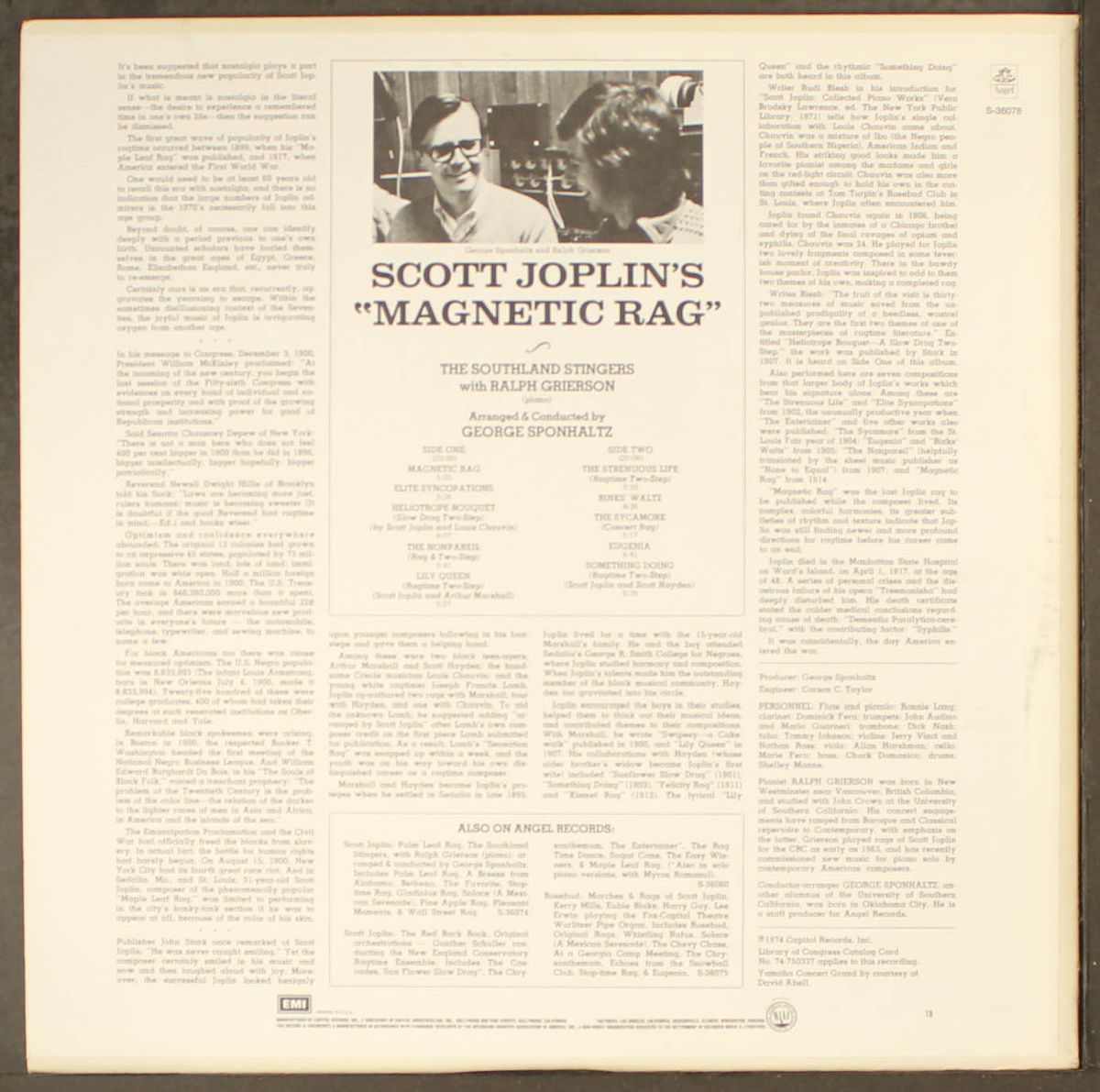 scott joplin: magnetic rag by SOUTHLAND STINGERS W/ RALPH GRIERSON