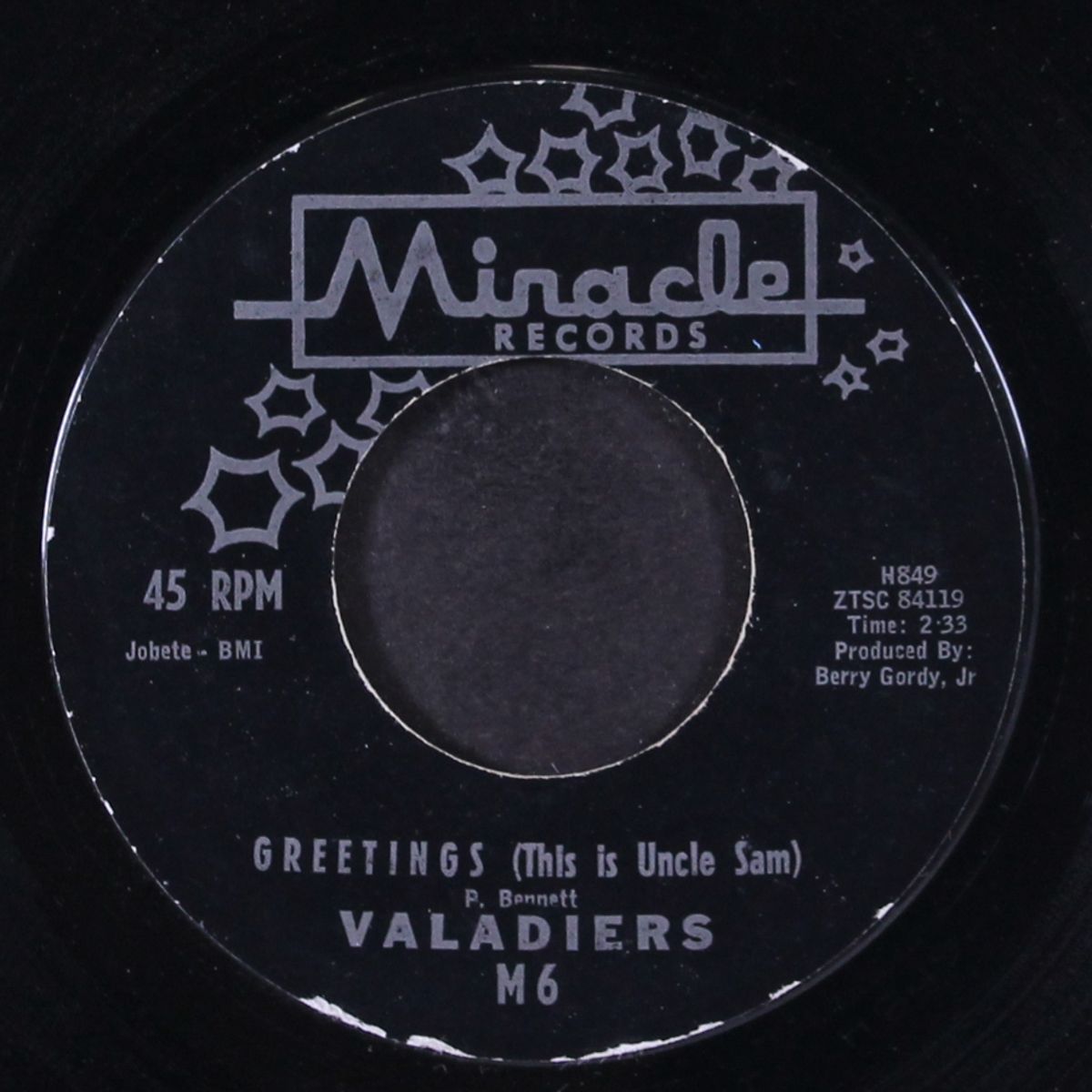 greetings (this is uncle sam) / take a chance by VALADIERS