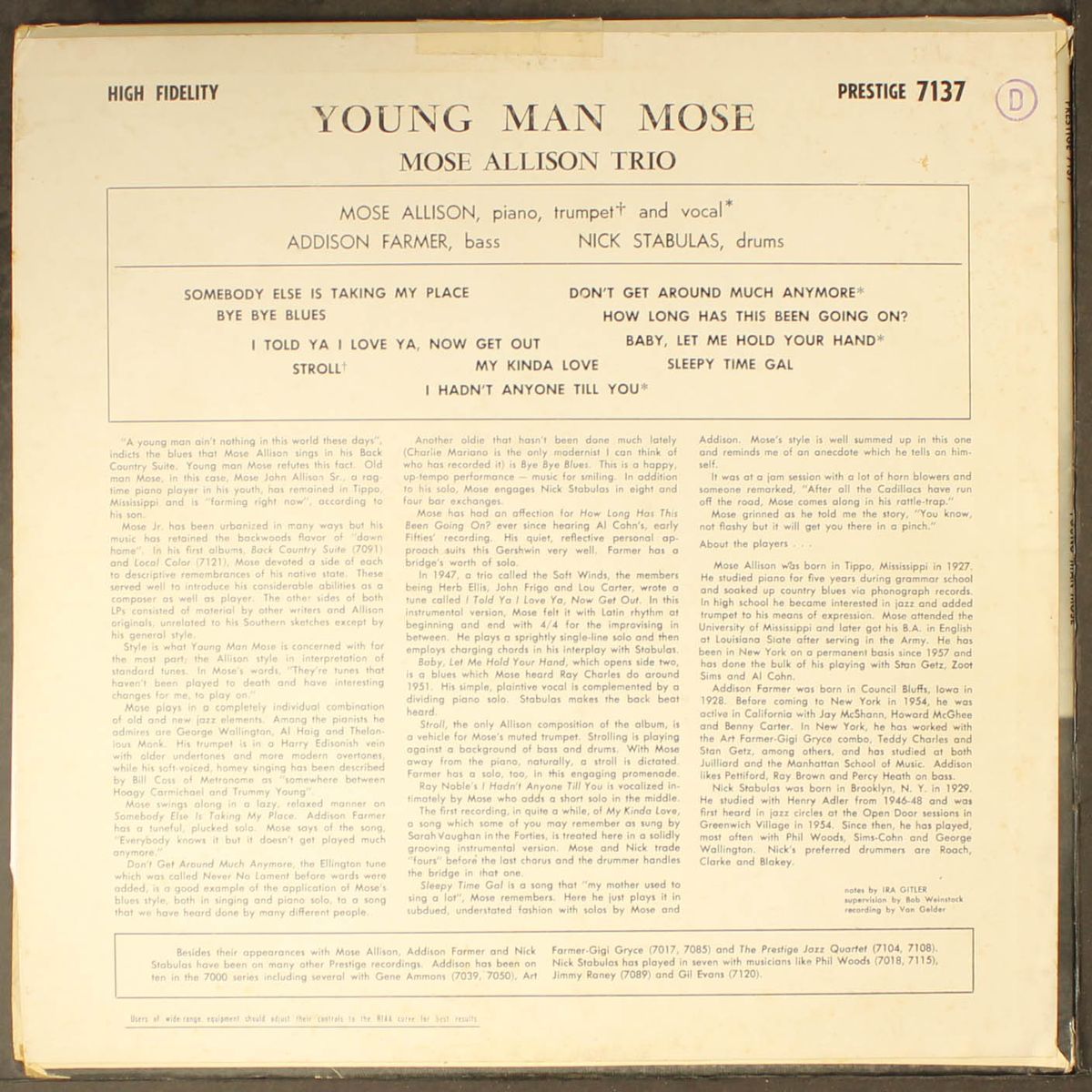 young man mose by MOSE ALLISON