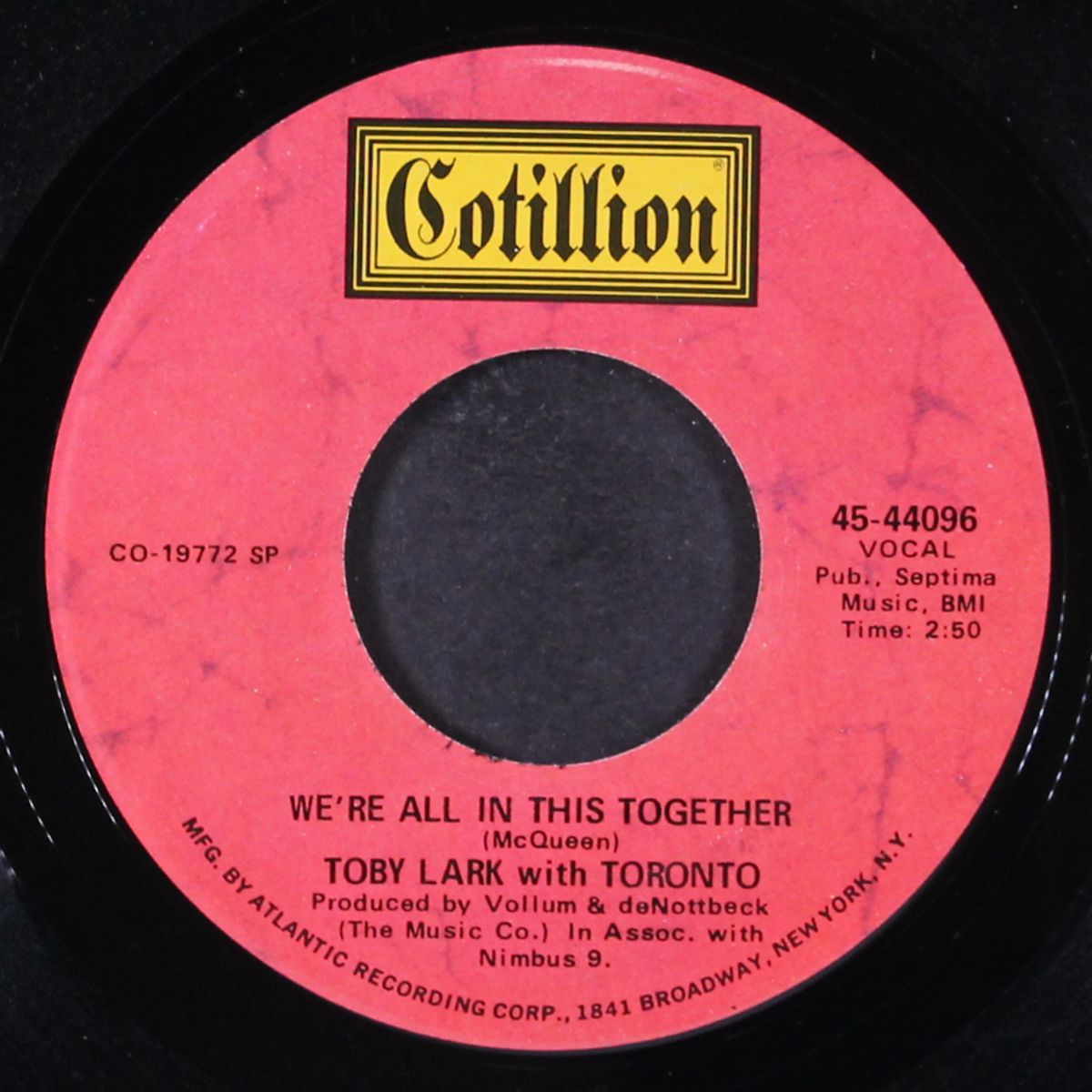 we're all in this together / freedom train by TOBY LARK W/ TORONTO