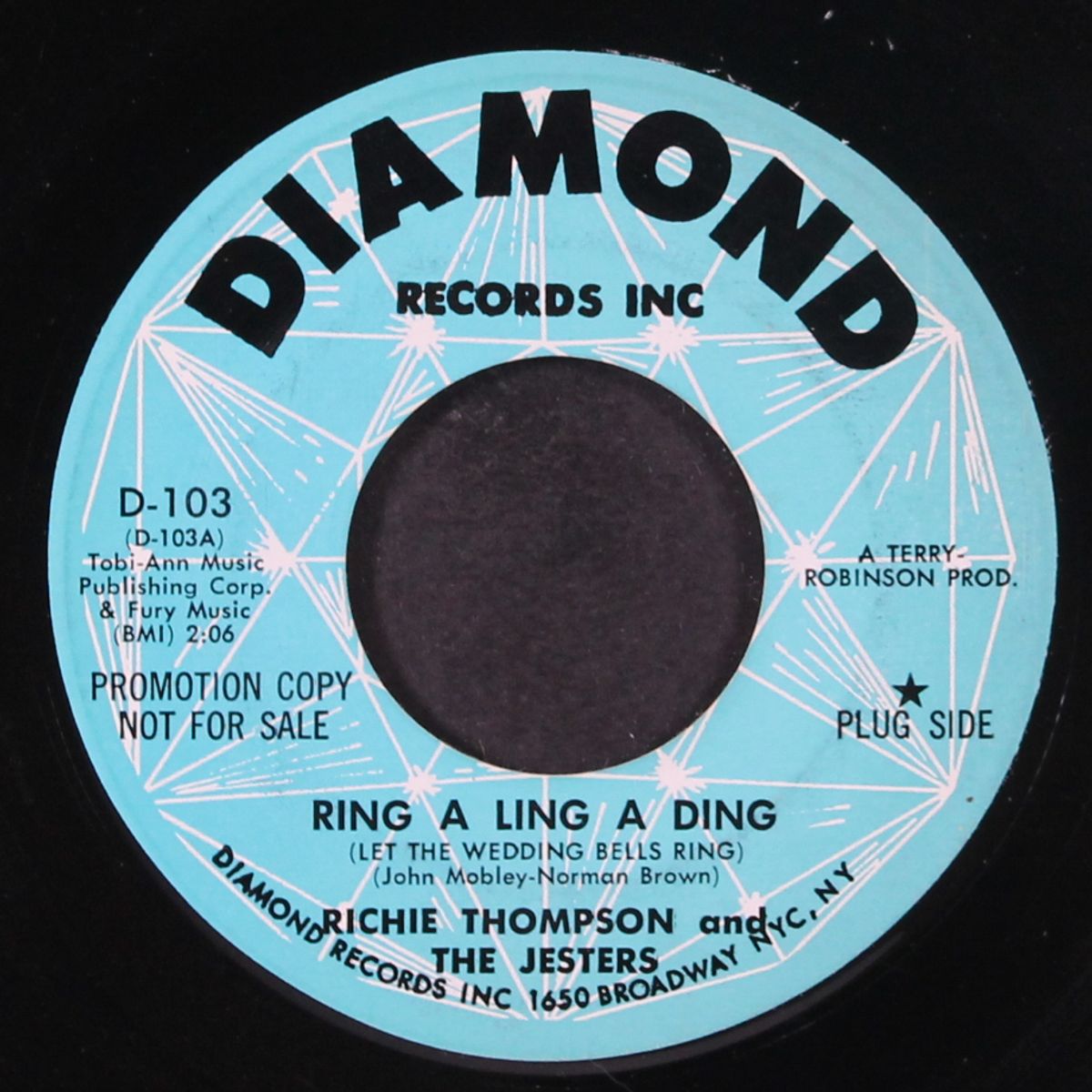 too late to worry / ring a ling a ding by RICHIE THOMPSON & JESTERS