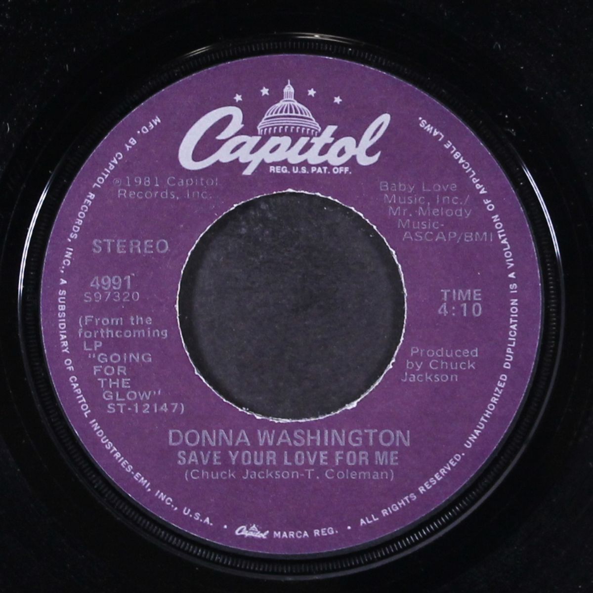 'scuse me, while i fall in love / save your love for me by DONNA WASHINGTON