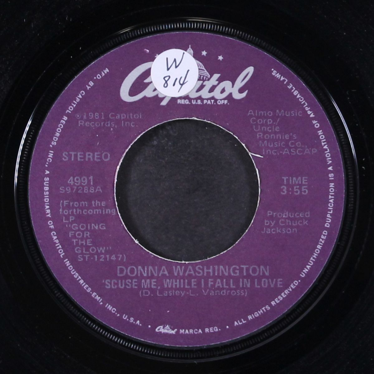 'scuse me, while i fall in love / save your love for me by DONNA WASHINGTON