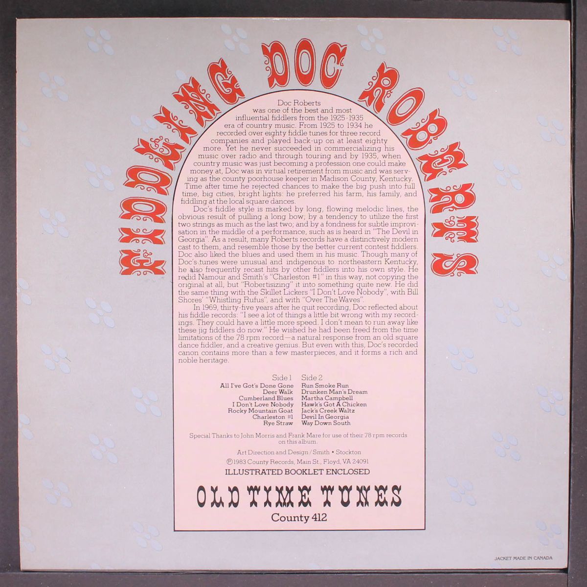 old time tunes by FIDDLING DOC ROBERTS