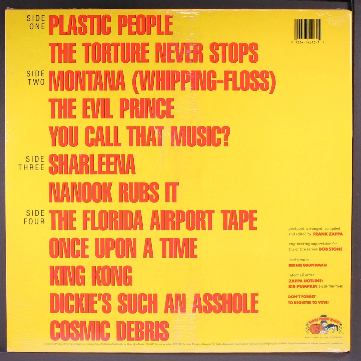 you can't do that on stage anymore sampler by FRANK ZAPPA
