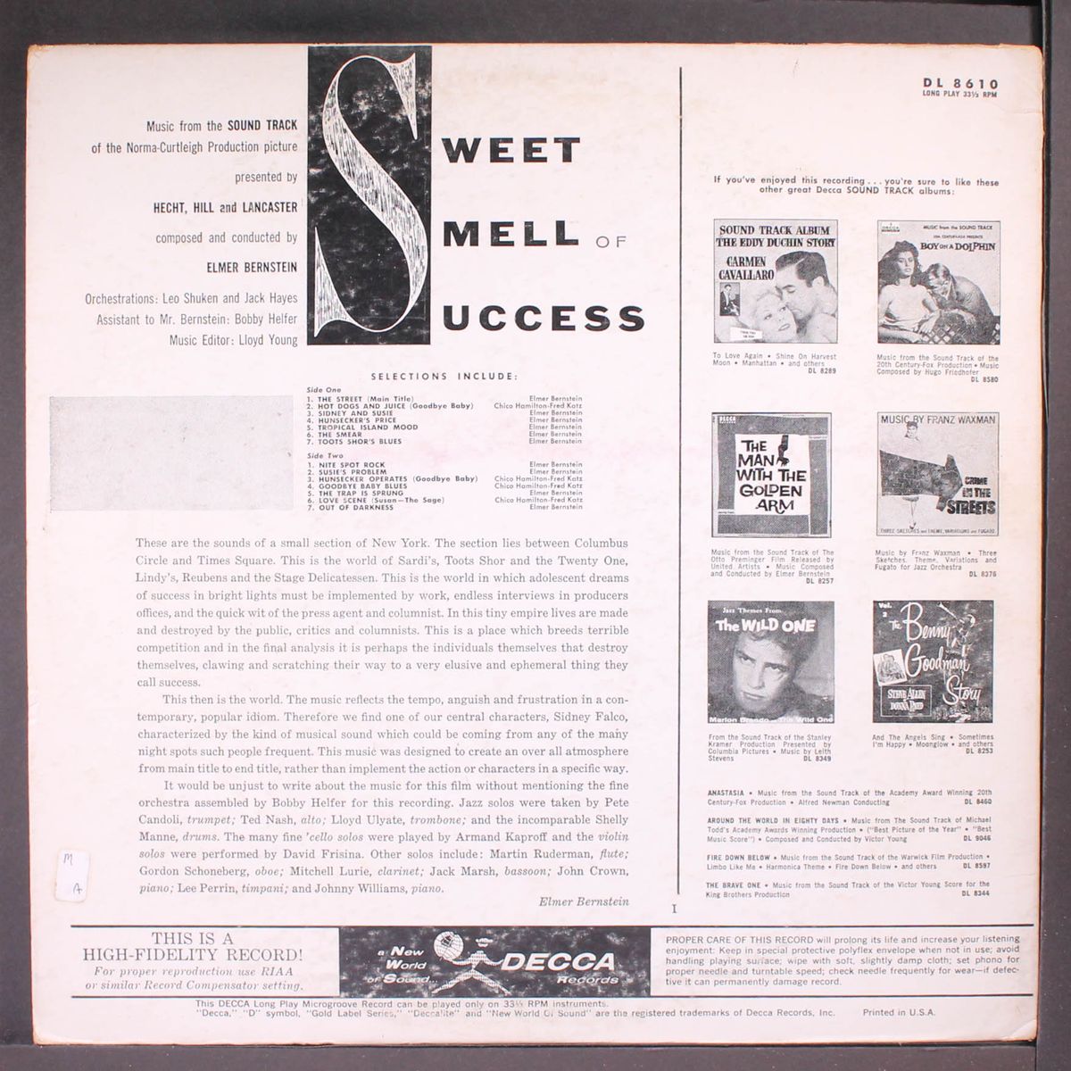 sweet smell of success by SOUNDTRACK