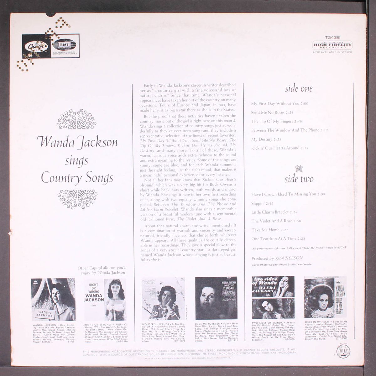 sings country songs by WANDA JACKSON