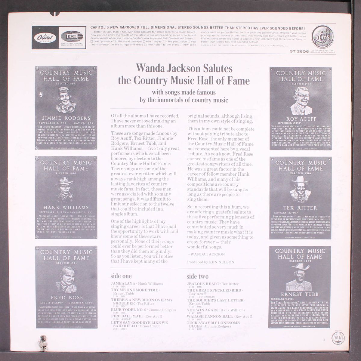 salutes the country music hall of fame by WANDA JACKSON