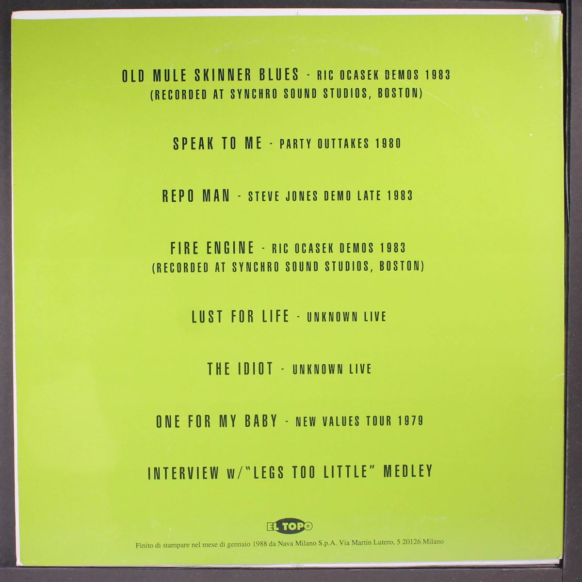 the lives and crimes of vol. 1 by IGGY POP
