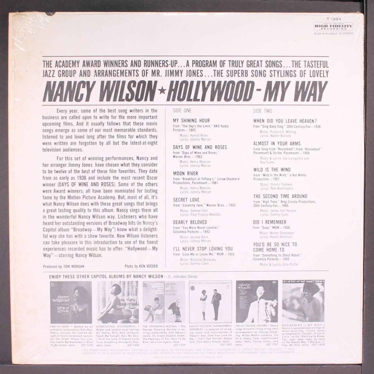 hollywood - my way by NANCY WILSON