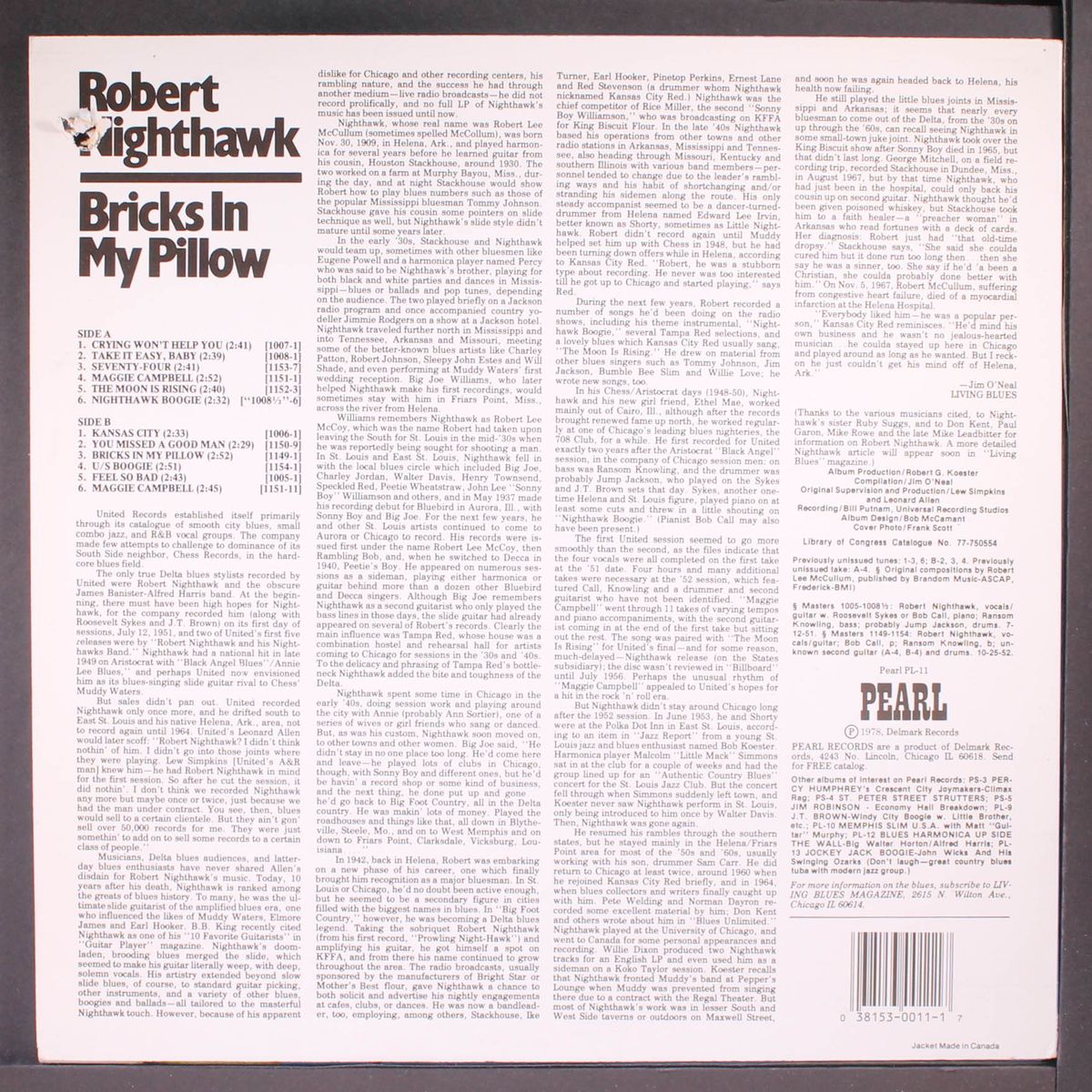 bricks in my pillow by ROBERT NIGHTHAWK