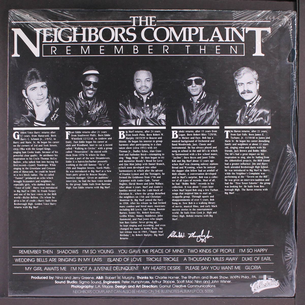 remember then by NEIGHBORS COMPLAINT