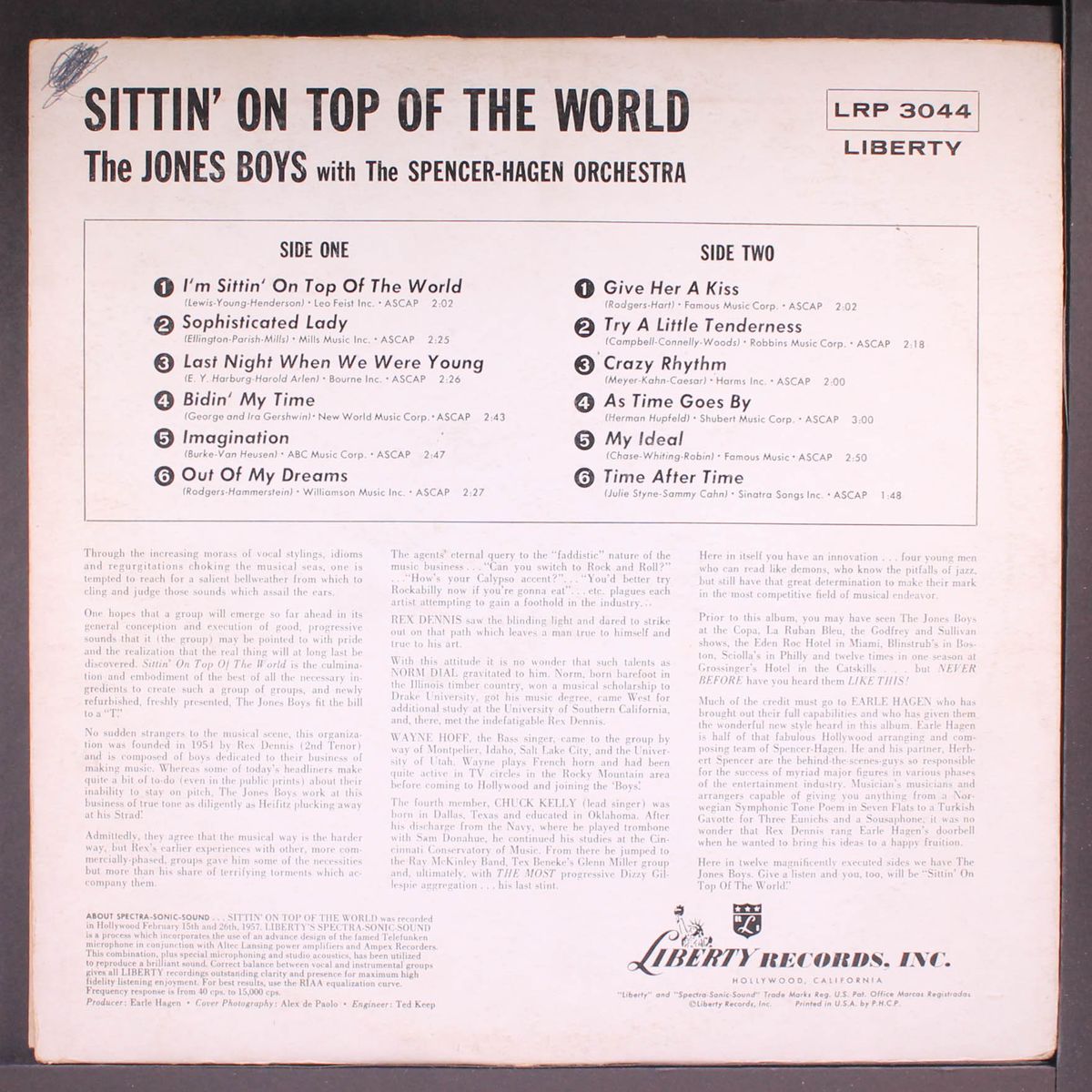 sittin' on top of the world by JONES BOYS