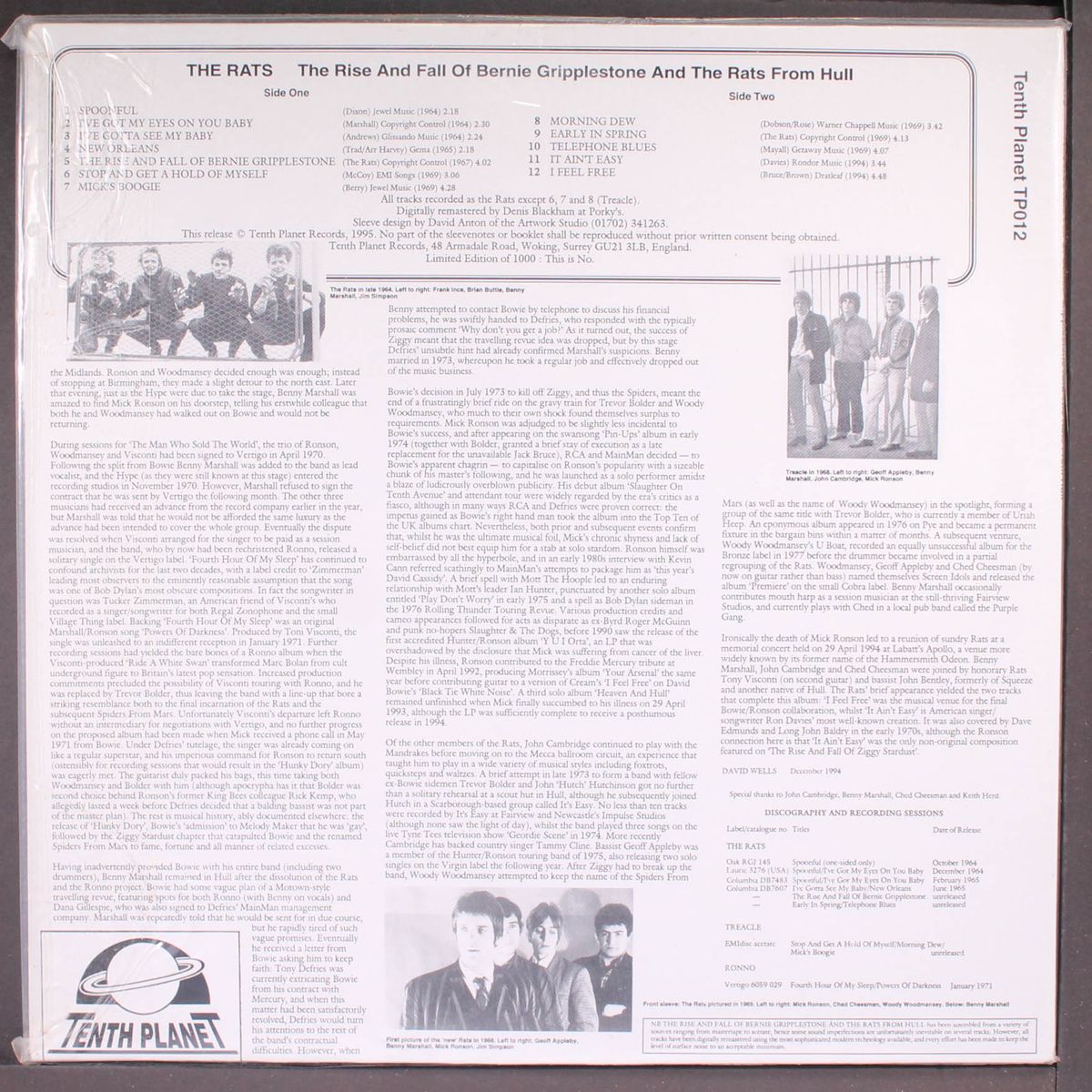 the rise and fall of bernie gripplestone and the rats from hull by RATS