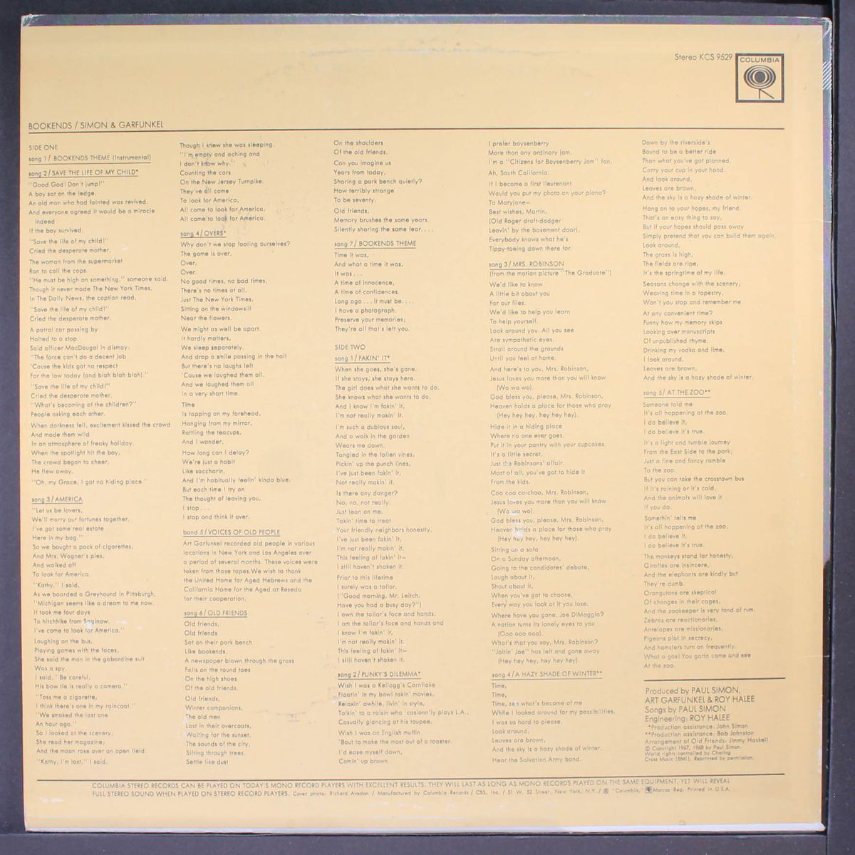 bookends by SIMON & GARFUNKEL