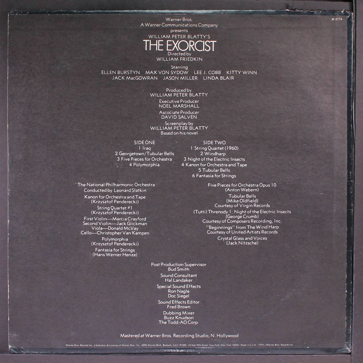 the exorcist by SOUNDTRACK