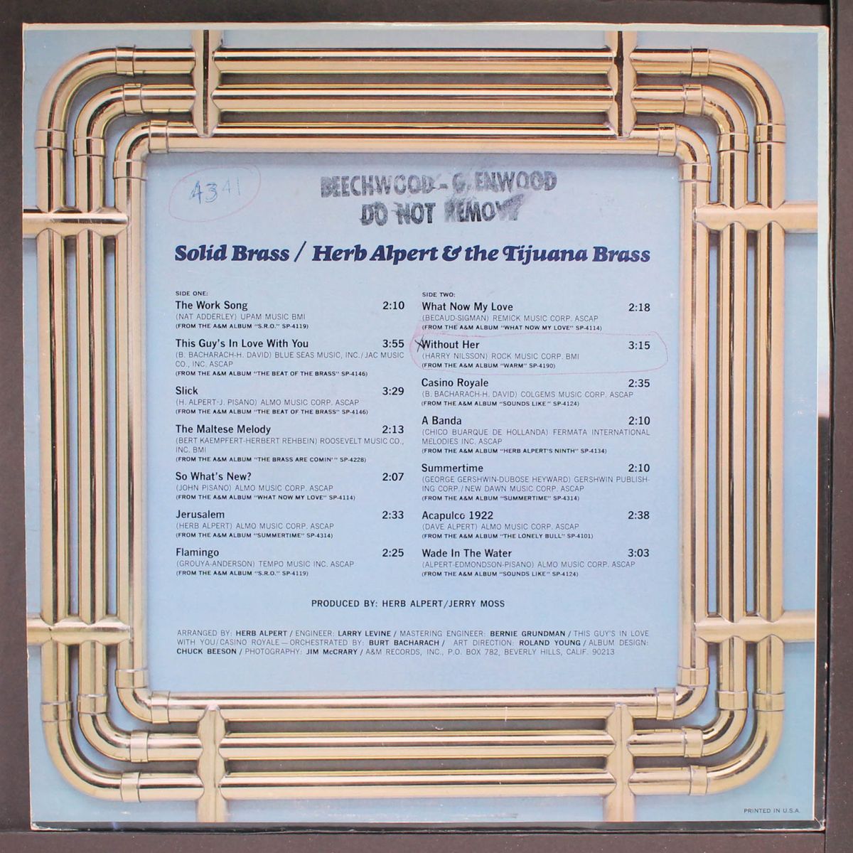 solid brass by HERB ALPERT & TIJUANA BRASS