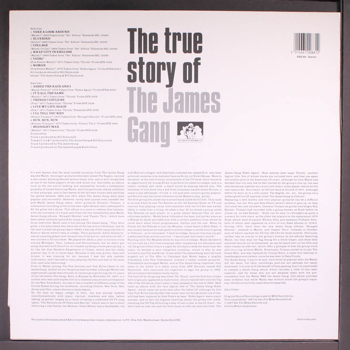 the true story of the james gang by JAMES GANG