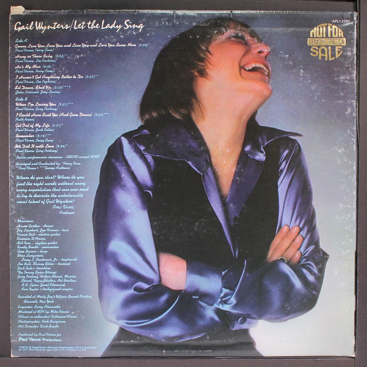 let the lady sing by GAIL WYNTERS