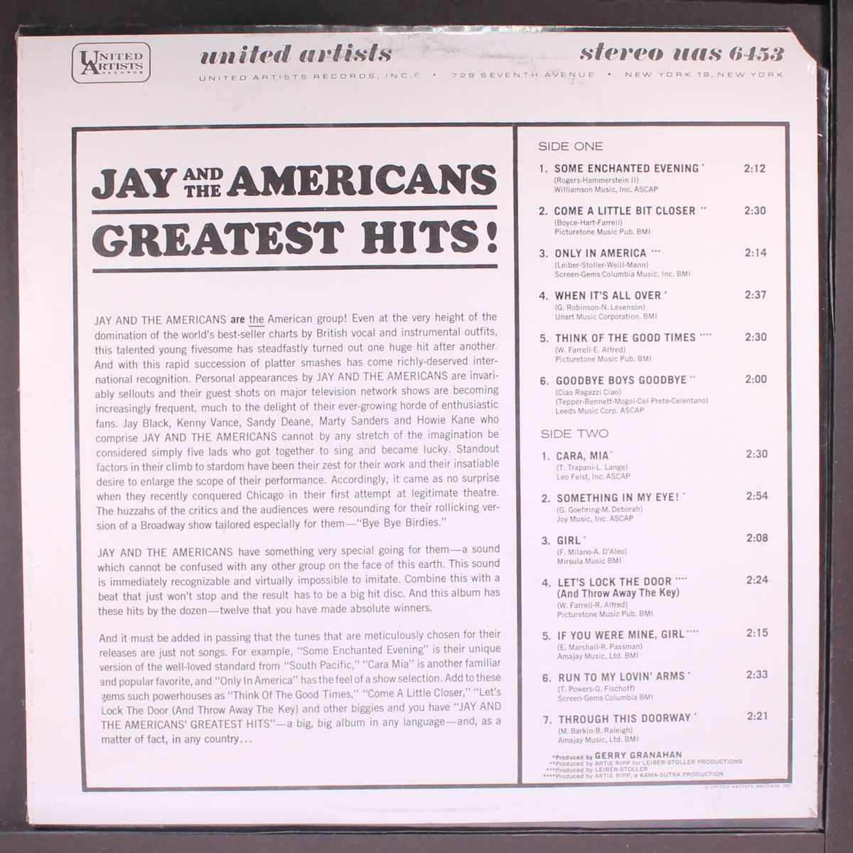 greatest hits by JAY & AMERICANS