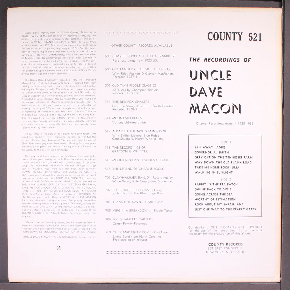 early recordings by UNCLE DAVE MACON